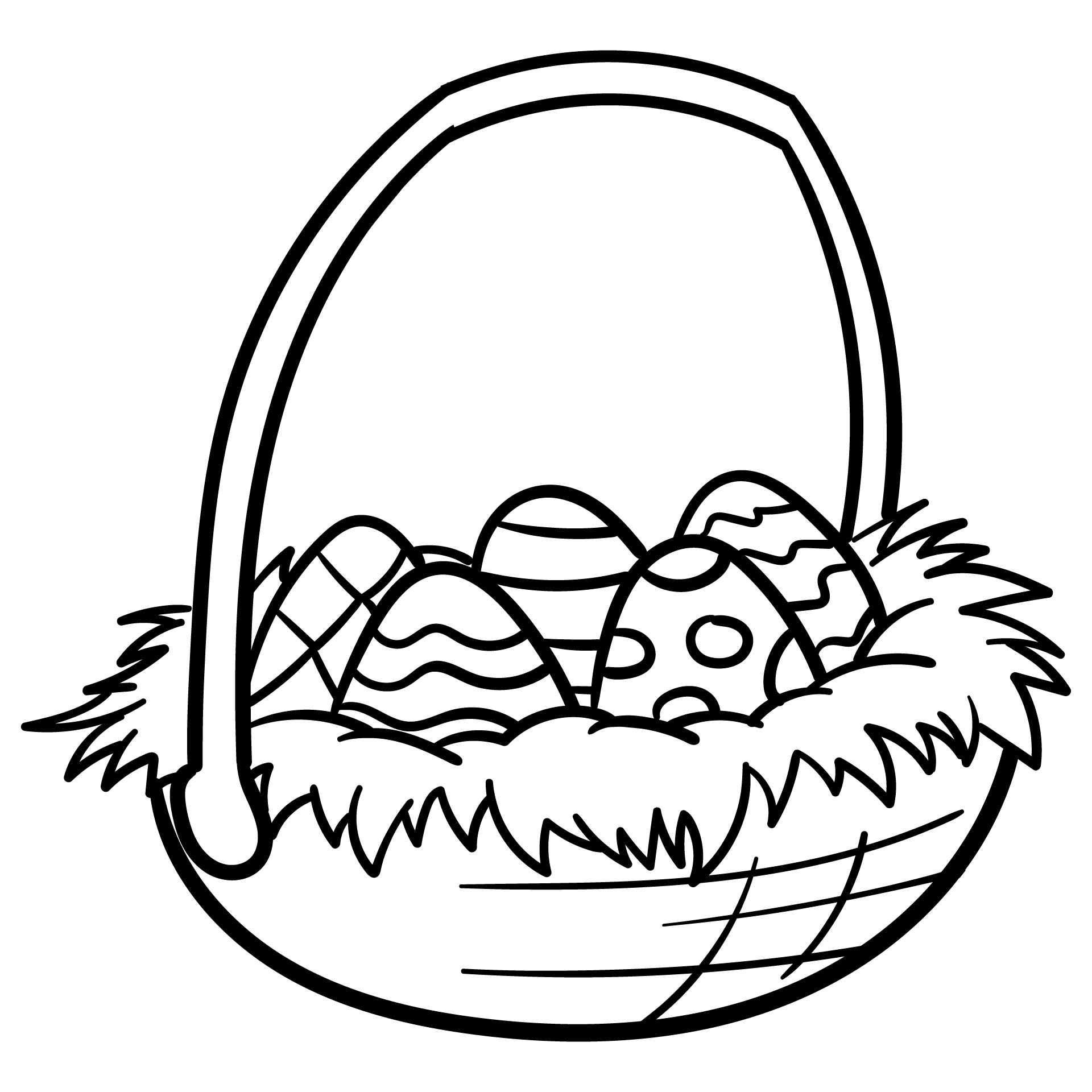Easter Basket Coloring Page Printables
