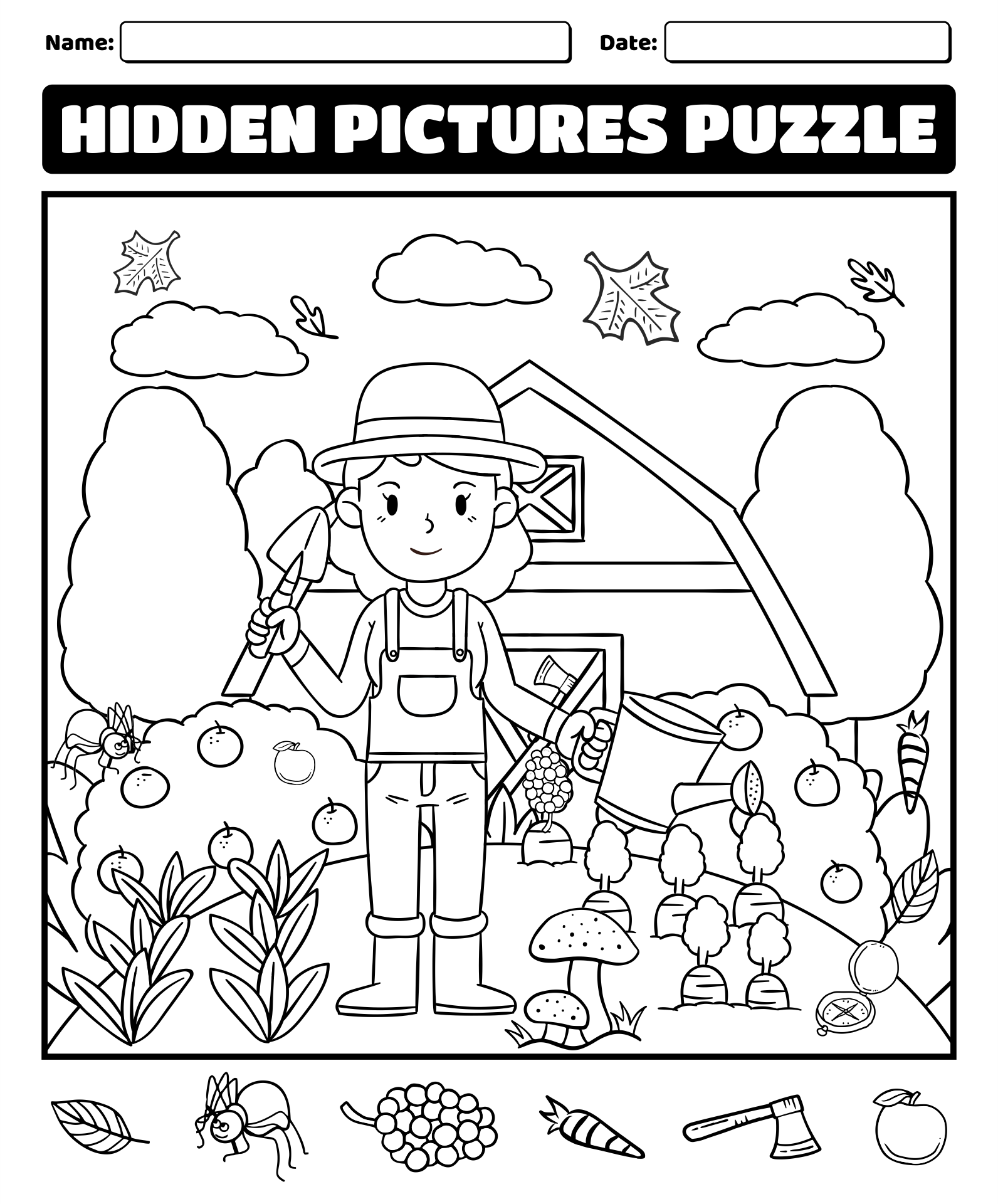 Find Hidden Objects Worksheet