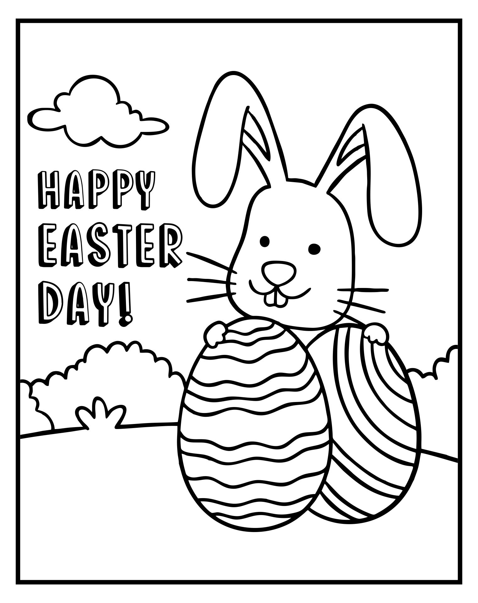 Easter Printable Cards to Color