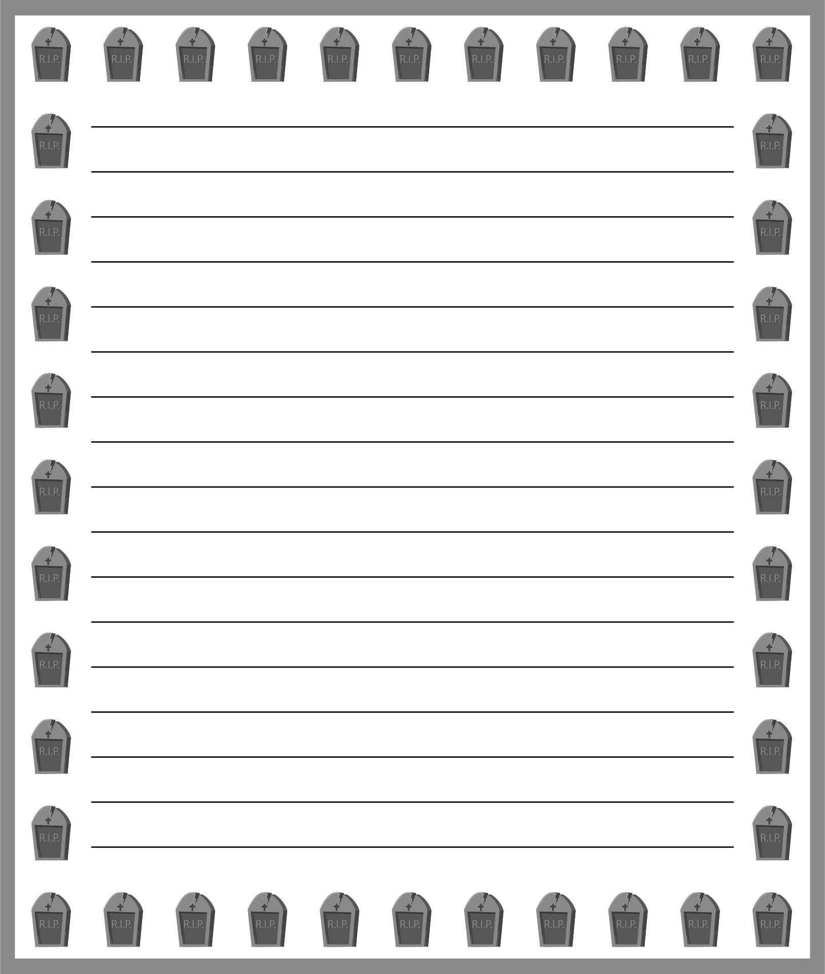 Halloween Writing Paper Printable