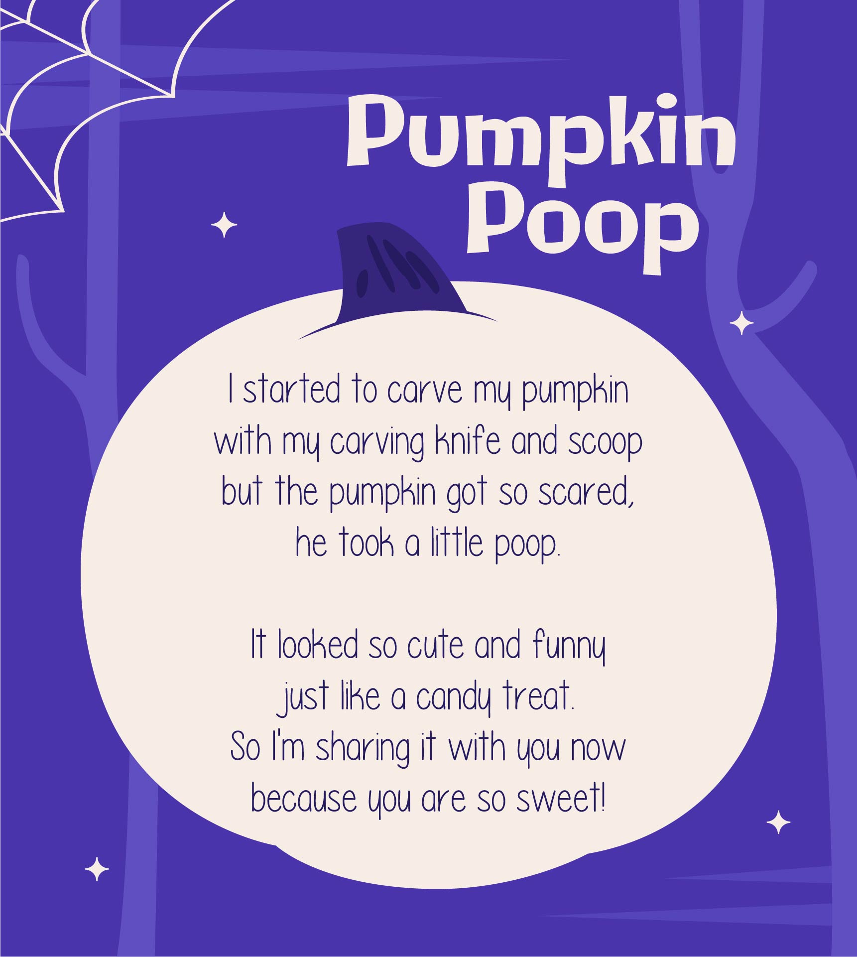 Printable Pumpkin Poop Poem