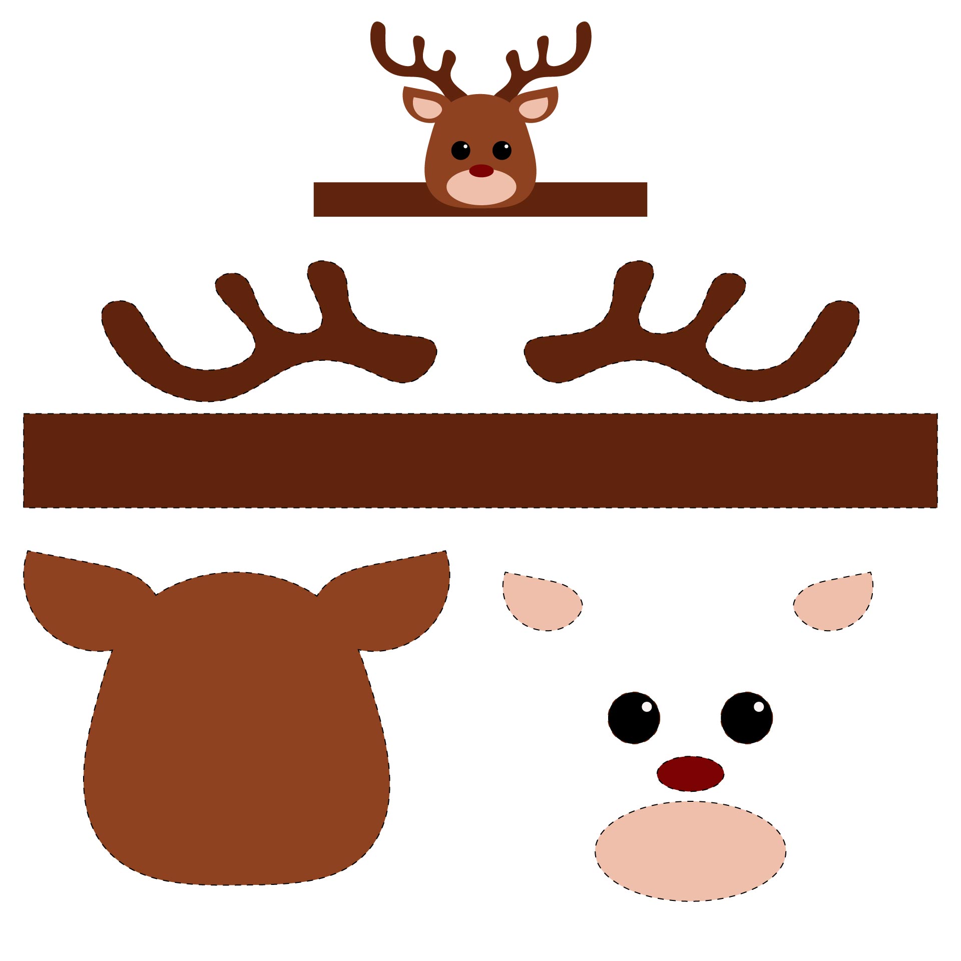 Printable Reindeer Crafts