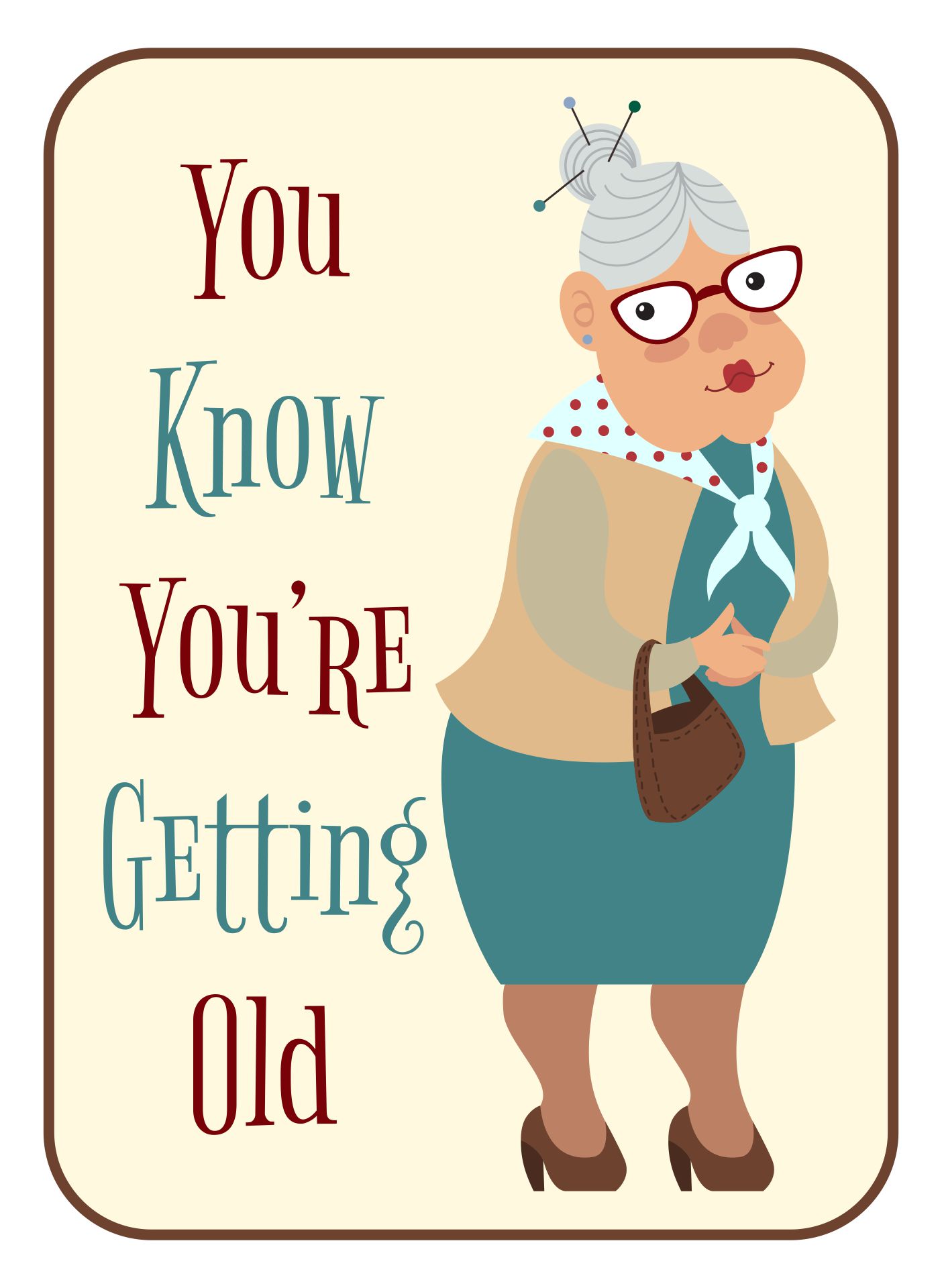 Funny Old Women Birthday Cards