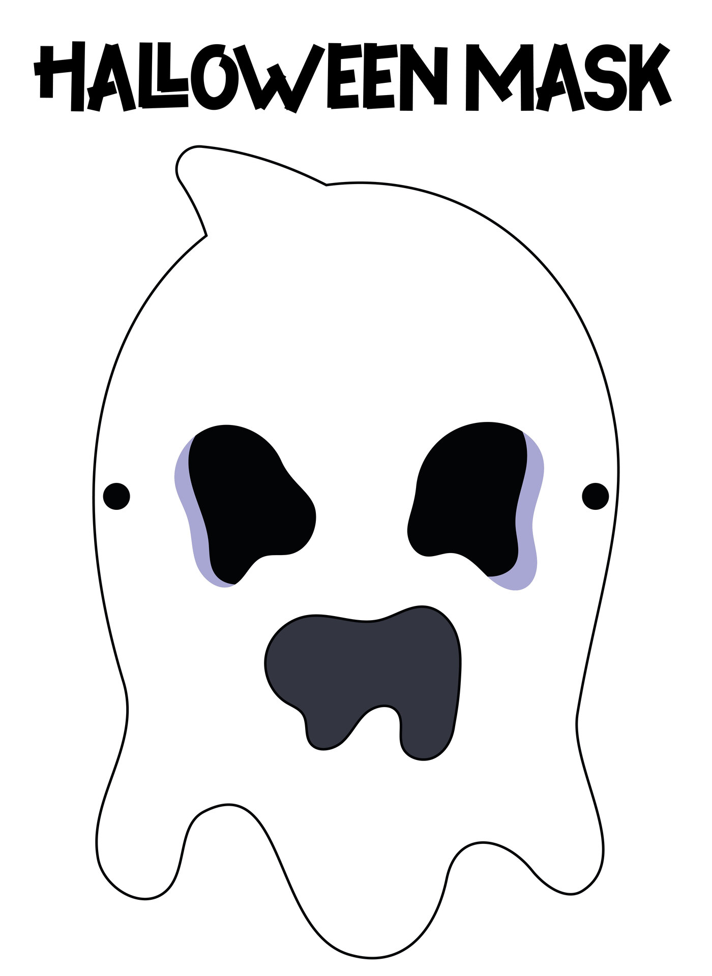 6 Best Images of Ghost Mask Template Printable - Scary Halloween Mask ...