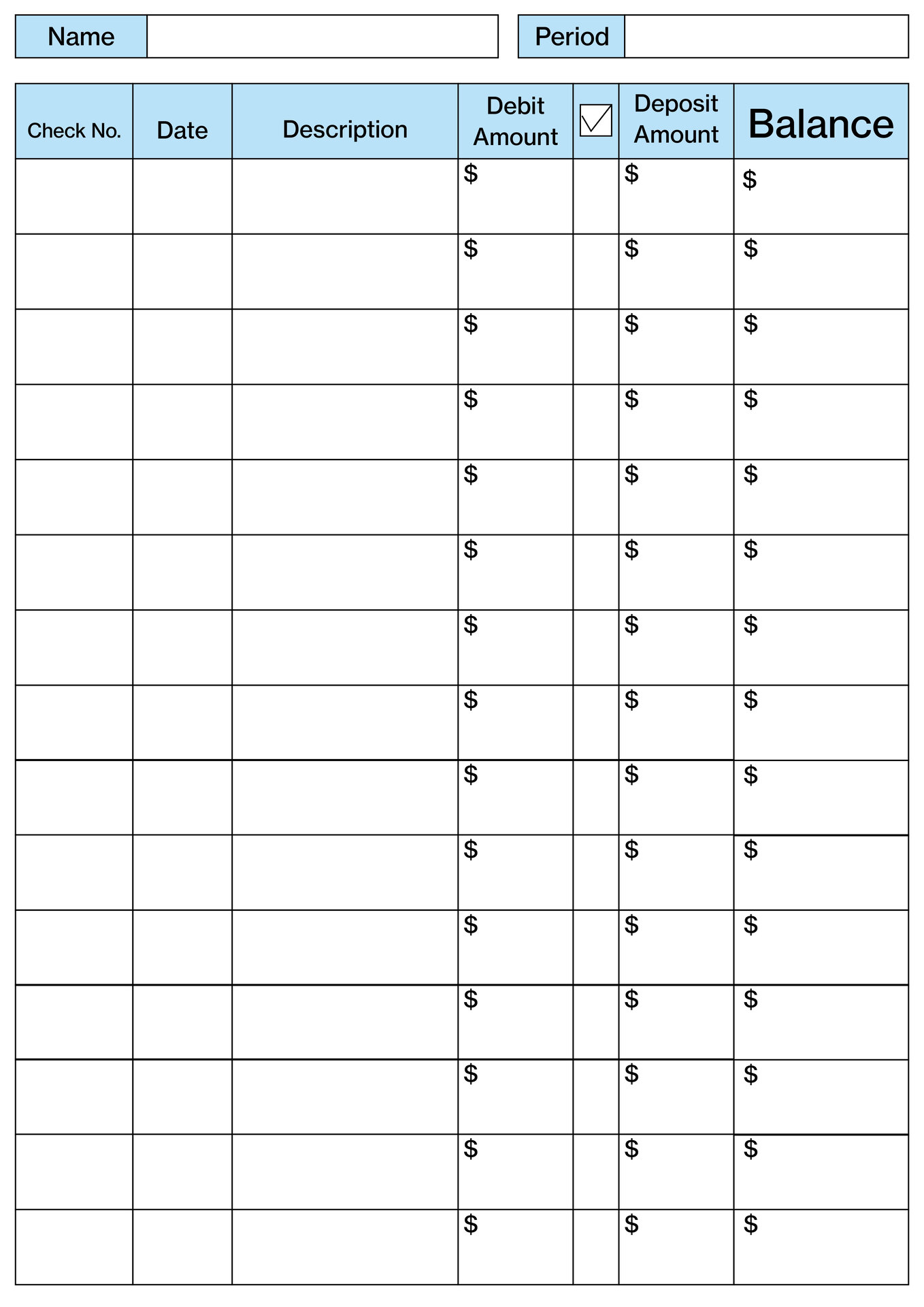 Large Print Check Register Printable Free Printable Templates