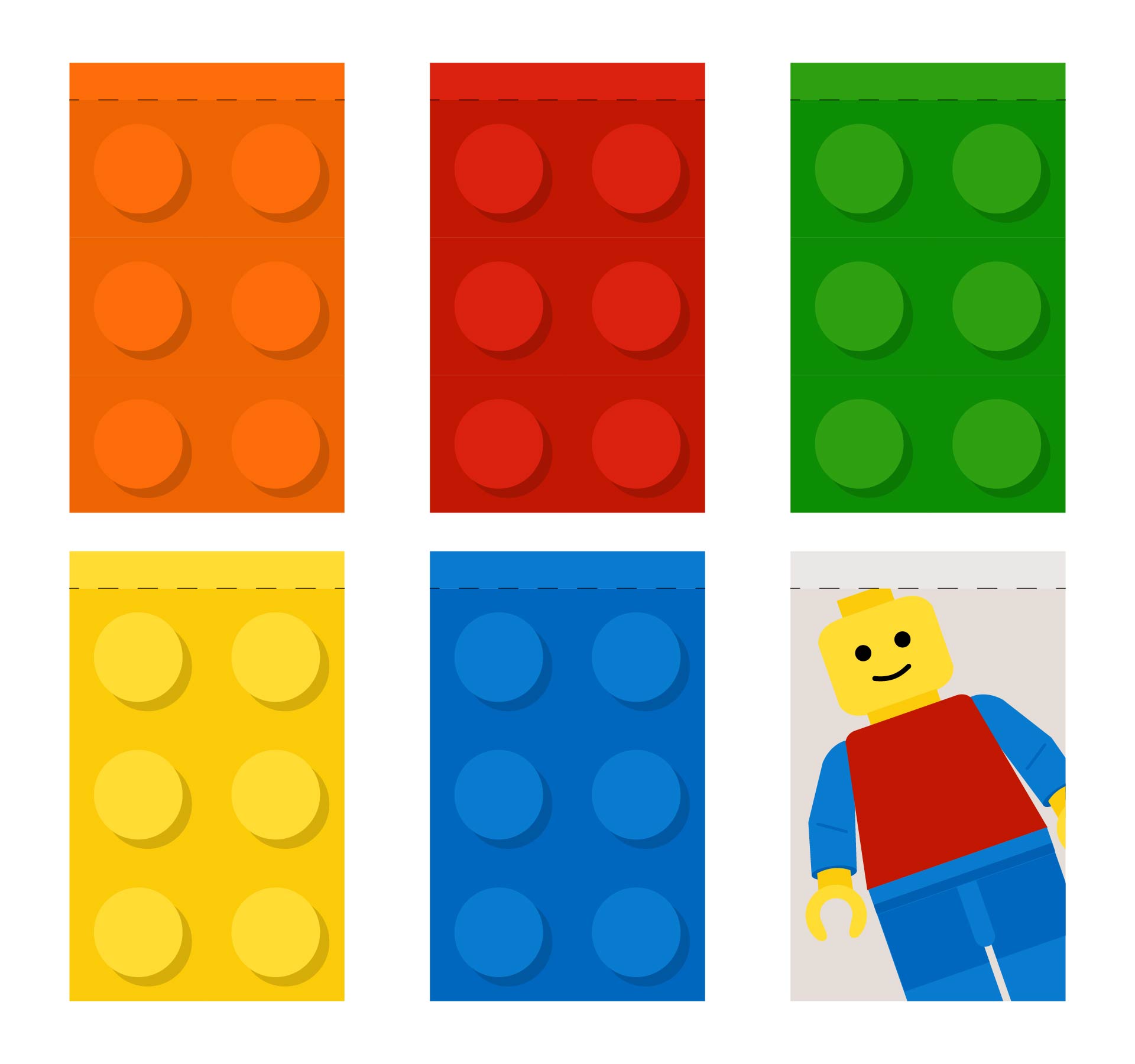 LEGO Brick Template Printable