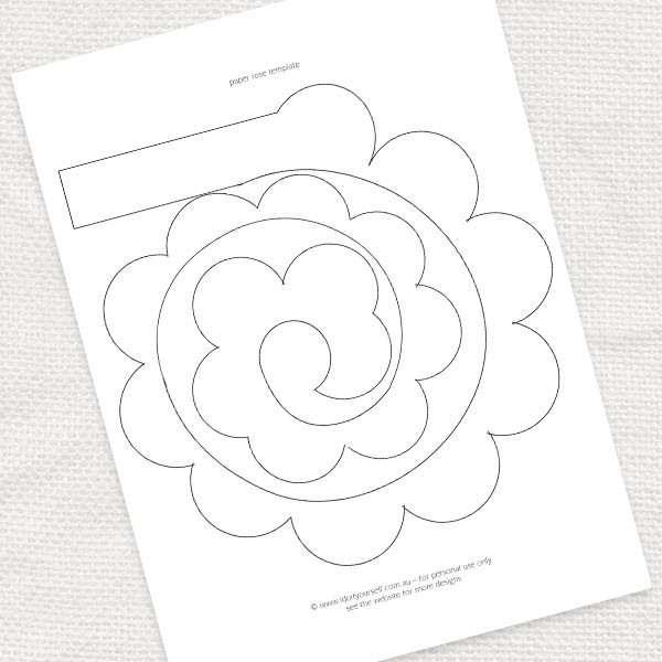 Free Paper Rose Template Printable - Printable Templates