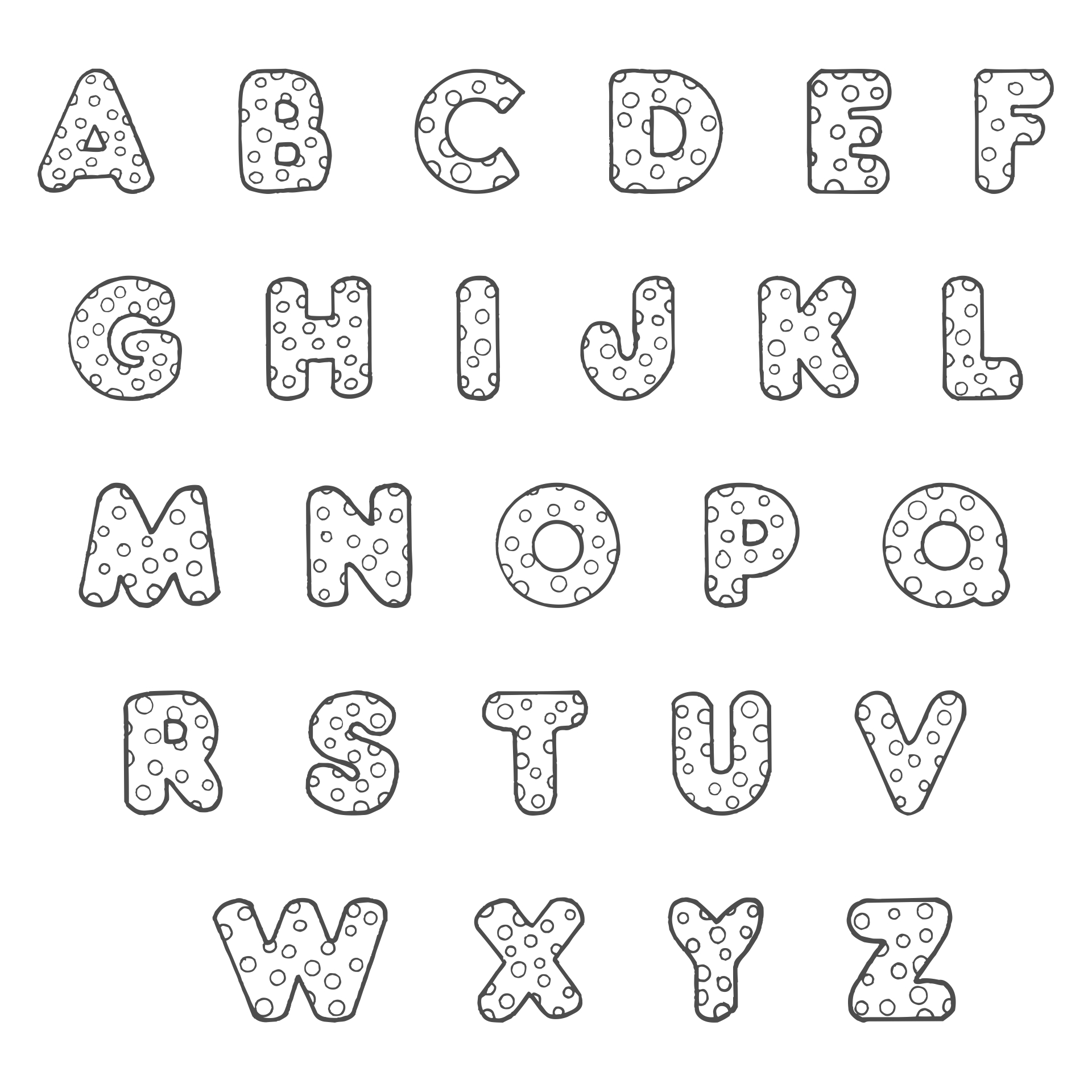 9 Best Images of Polka Dot Printable Alphabet Letters - Bubble Letter D ...