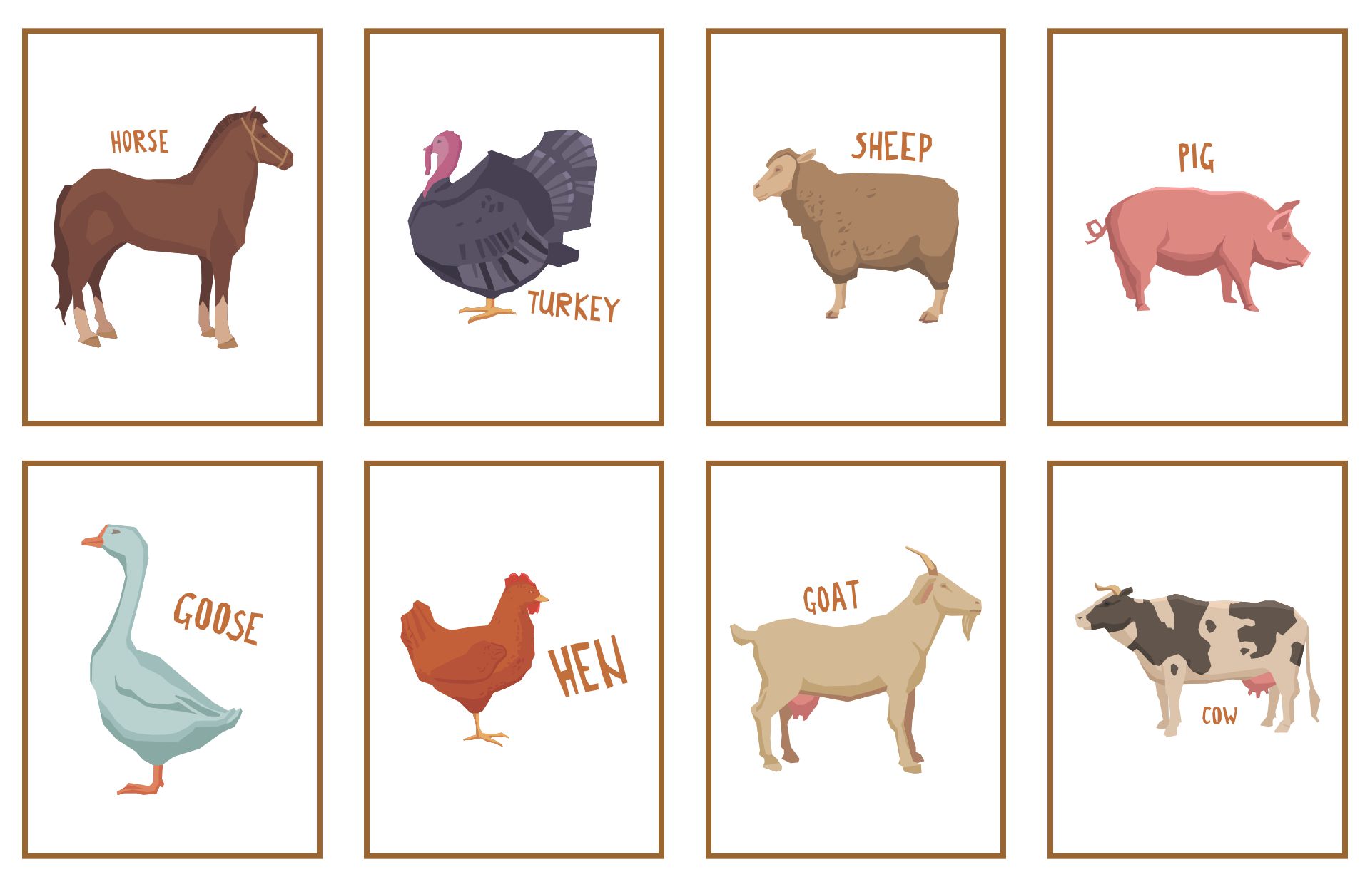 10 Best Free Printable Animal Flash Cards
