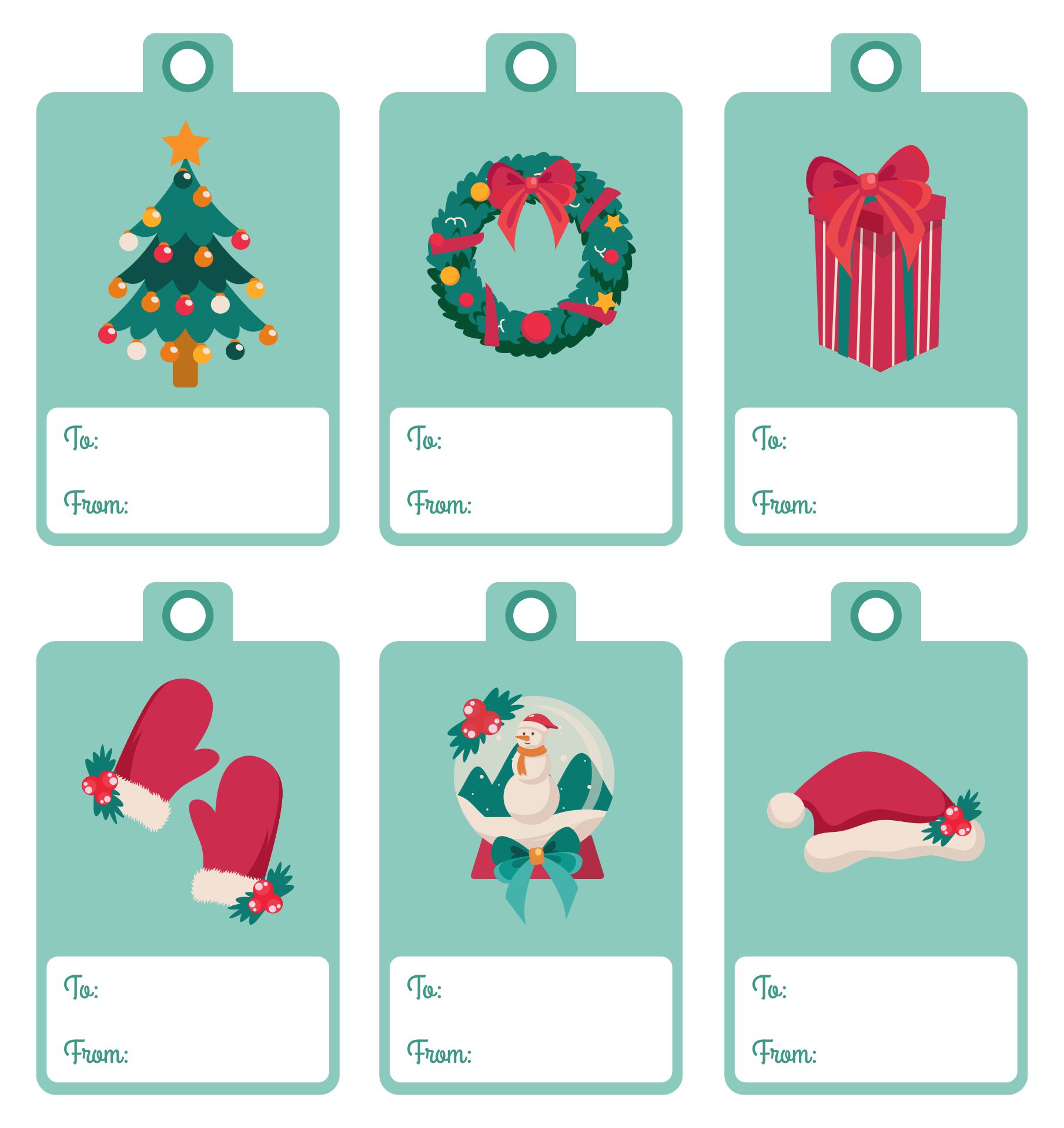 10 Best Free Printable Christmas Tags Templates - printablee.com