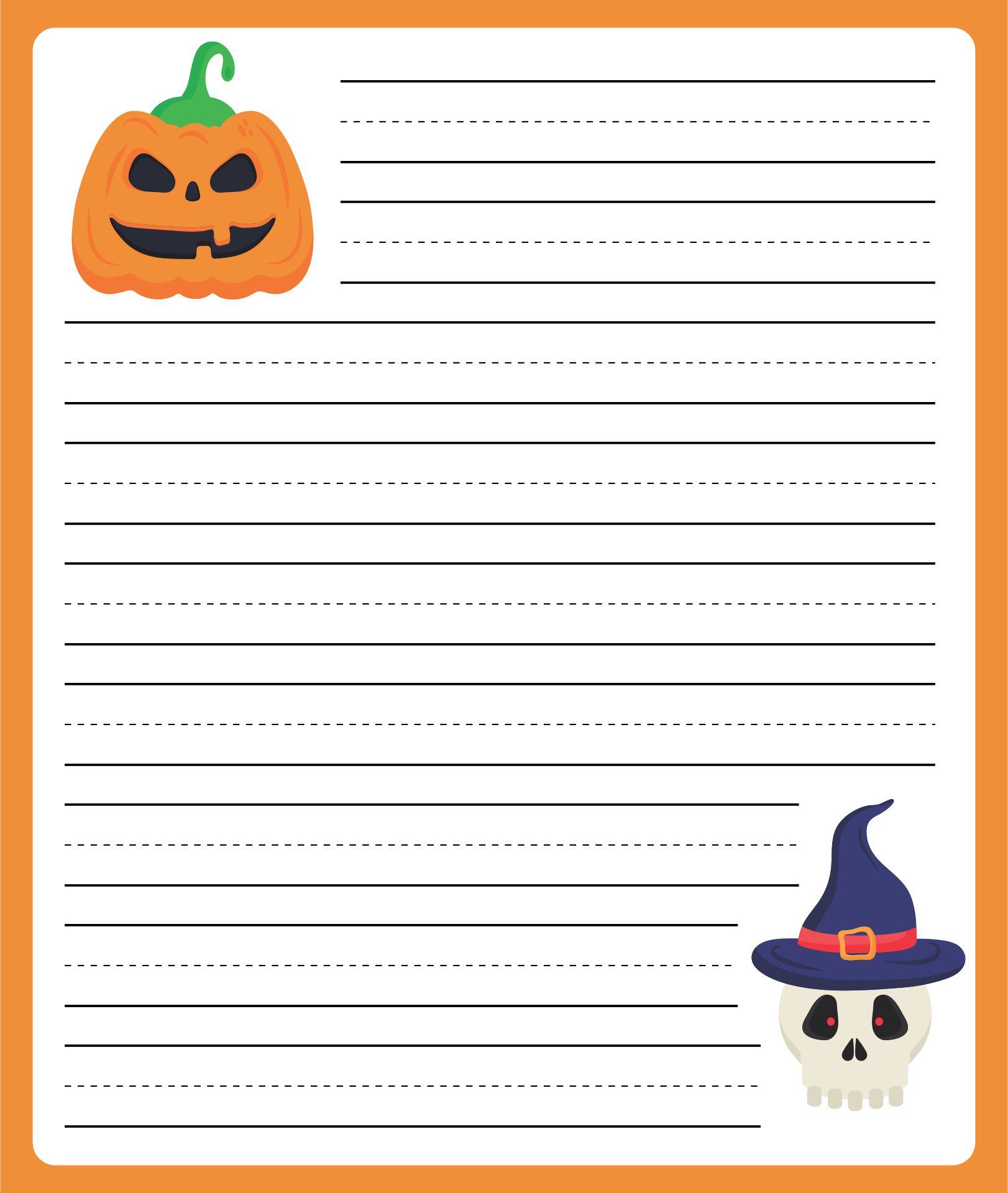 writing paper halloween