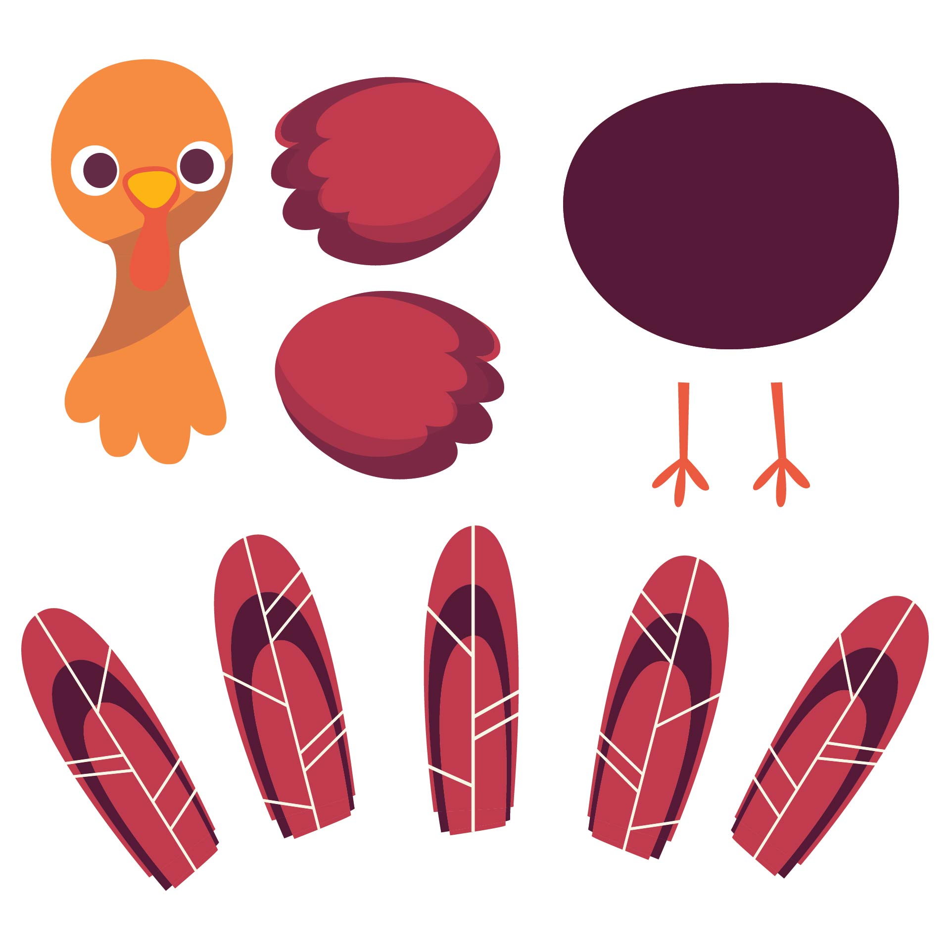 4 Best Hand Turkey Template Printable