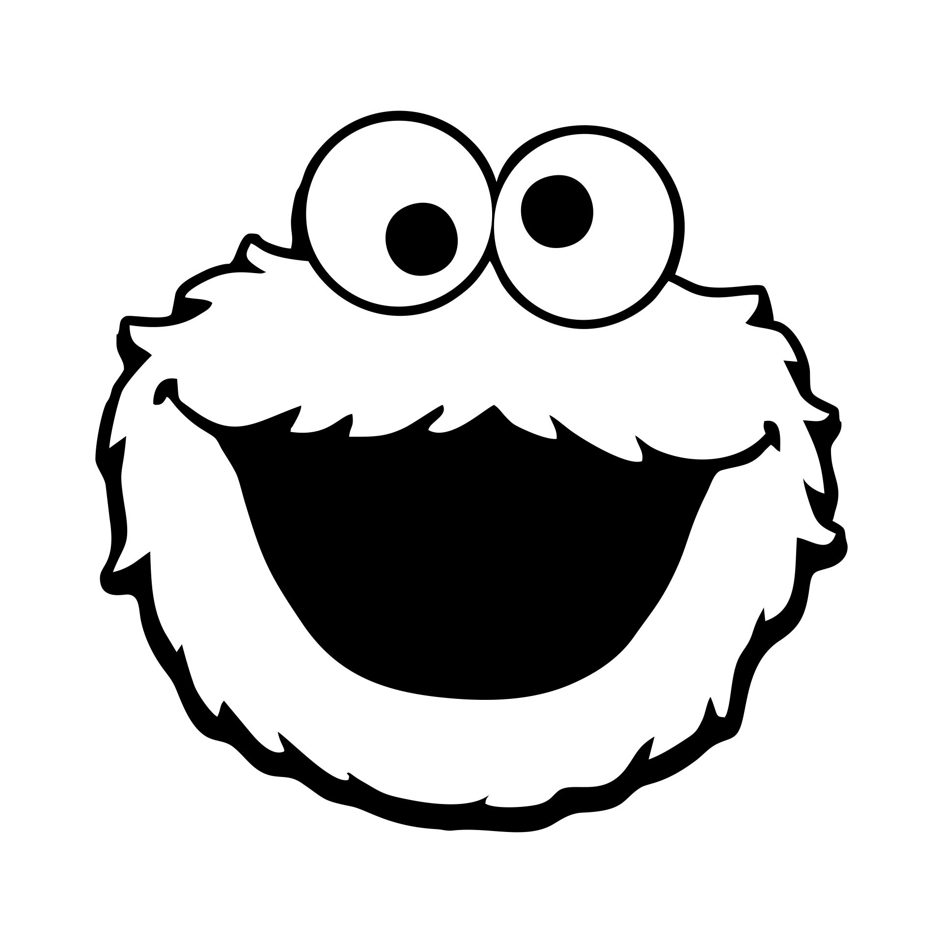 6 Best Cookie Monster Face Template Printable Printablee Com