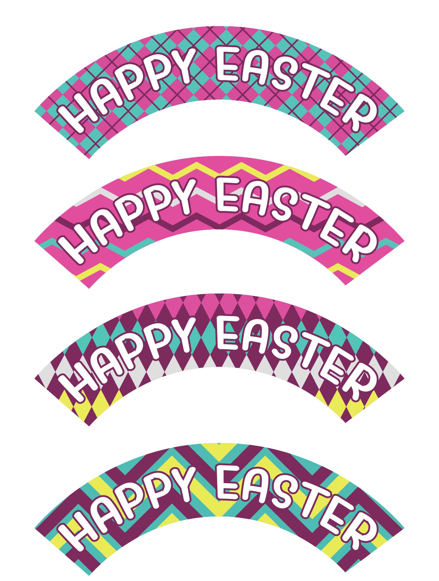 Easter Printable Cupcake Wrappers