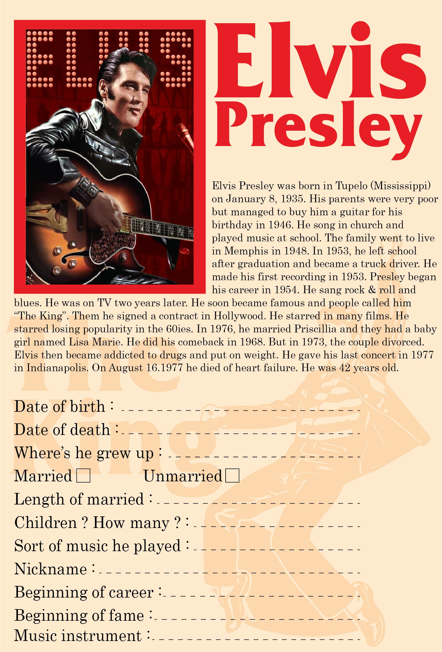 10 Best Elvis Presley Printable Games Printablee