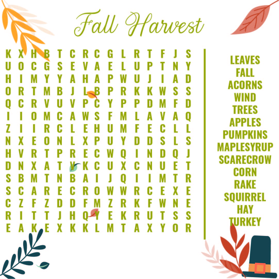 Fall Word Searches 10 Free PDF Printables Printablee