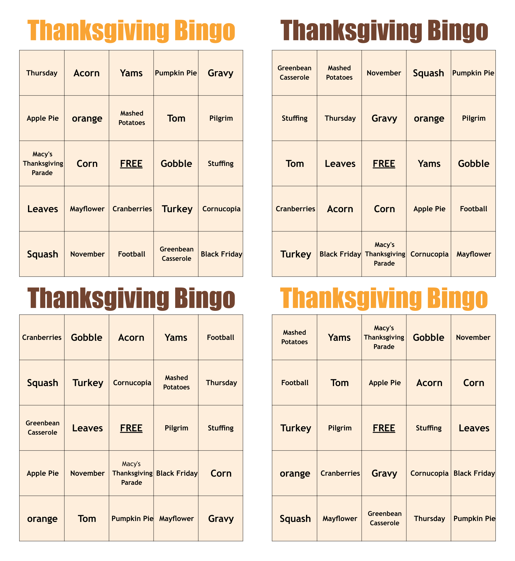 5 Best Adult Thanksgiving Games Printables Free - printablee.com - Thanksgiving Bingo Printable Mes English