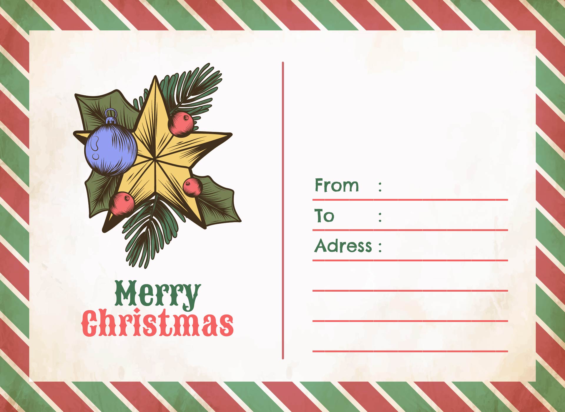 Printable Vintage Christmas Postcards