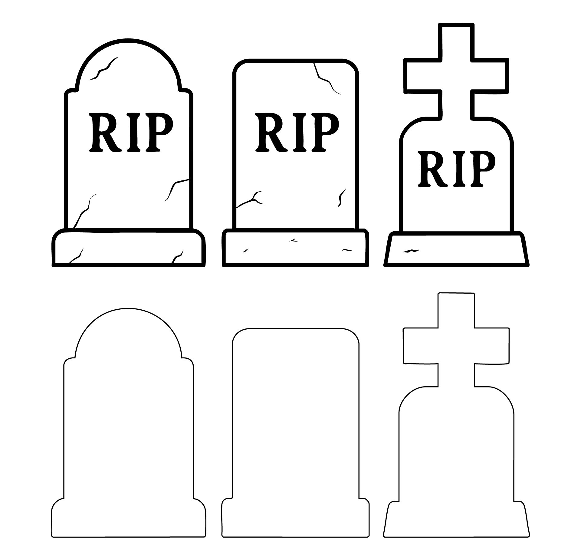 Tombstone Printable Template