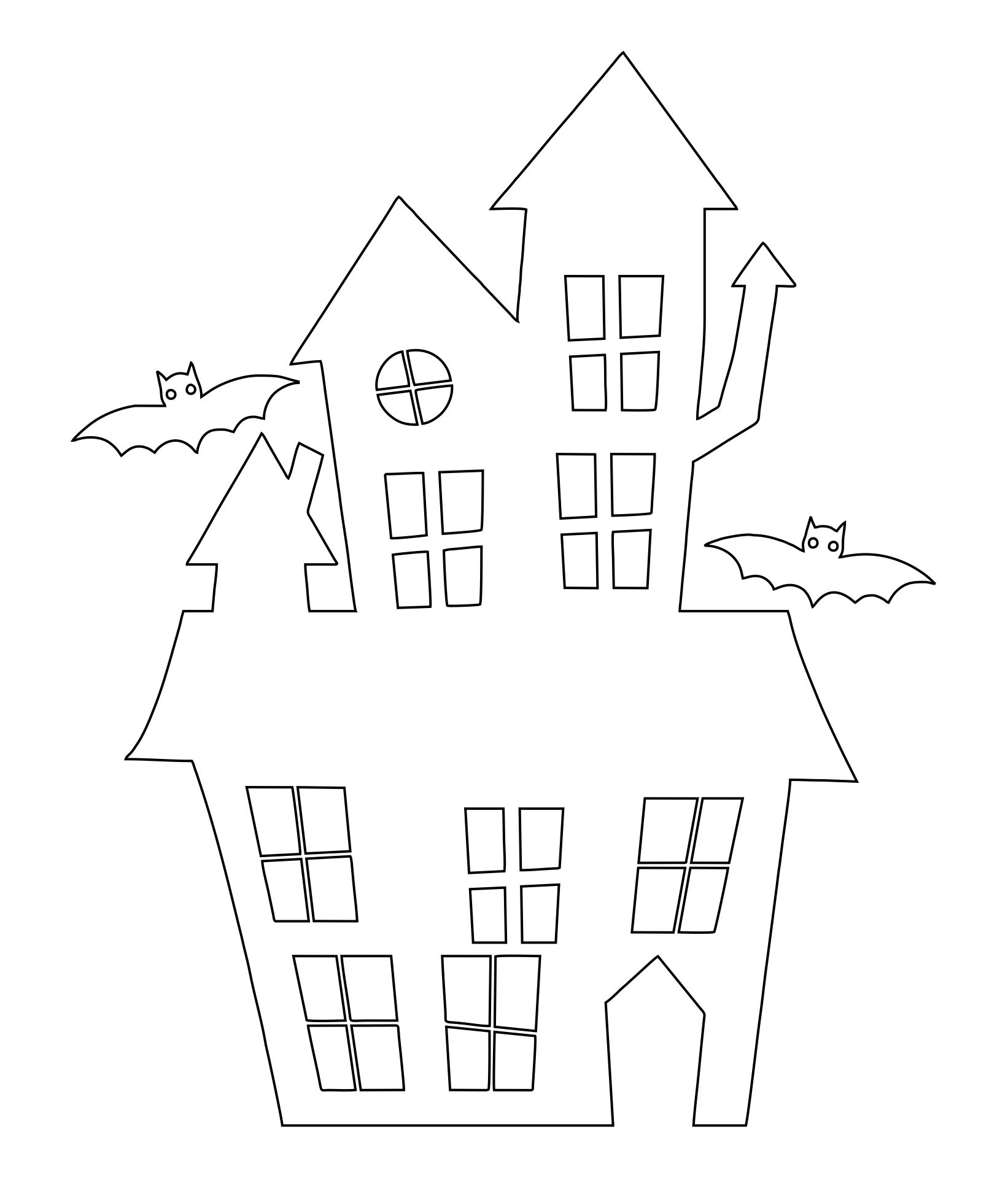 Haunted House Template Printable