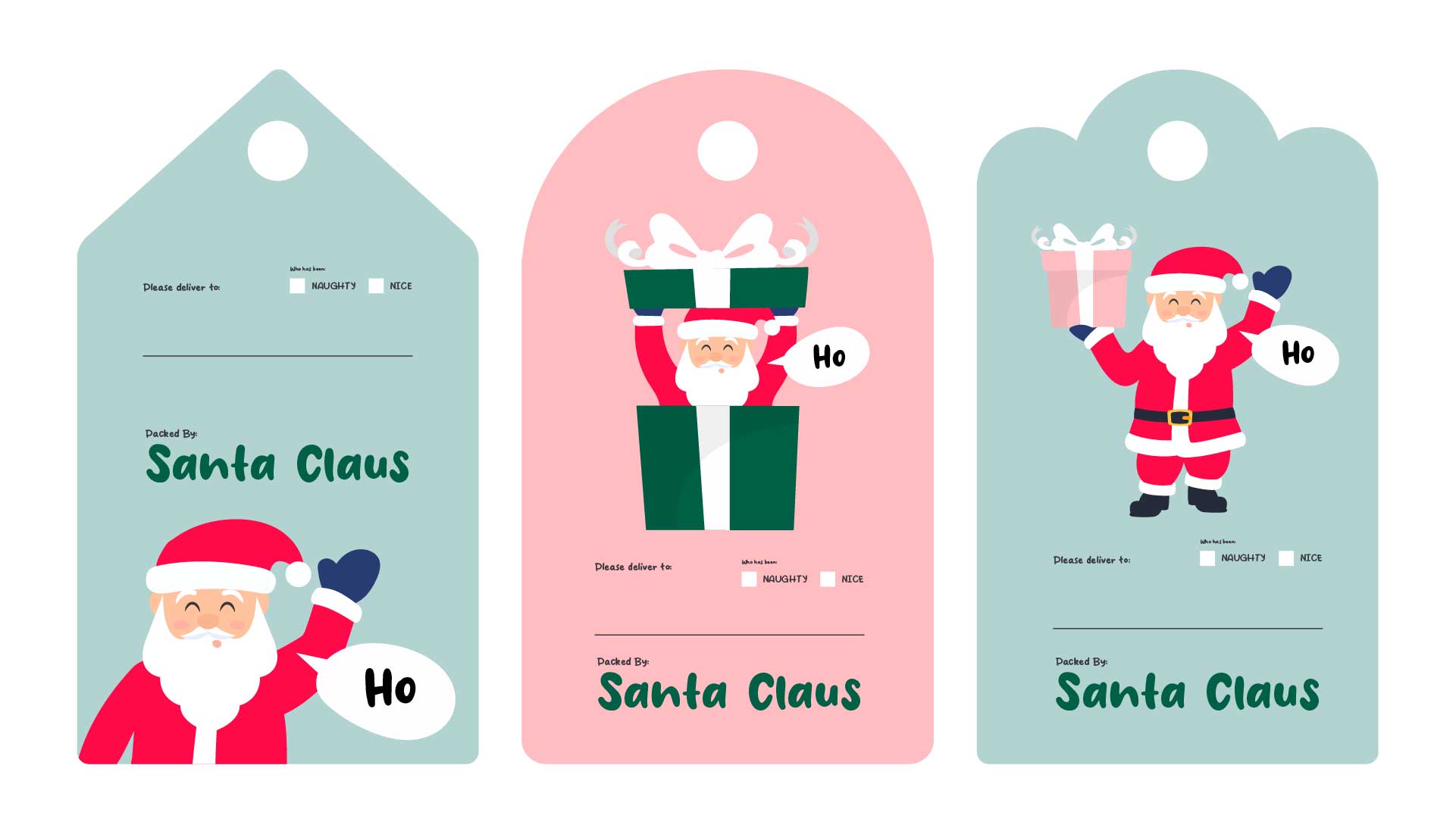 21 Best Printable Christmas Name Tags From Santa - printablee.com For Secret Santa Label Template