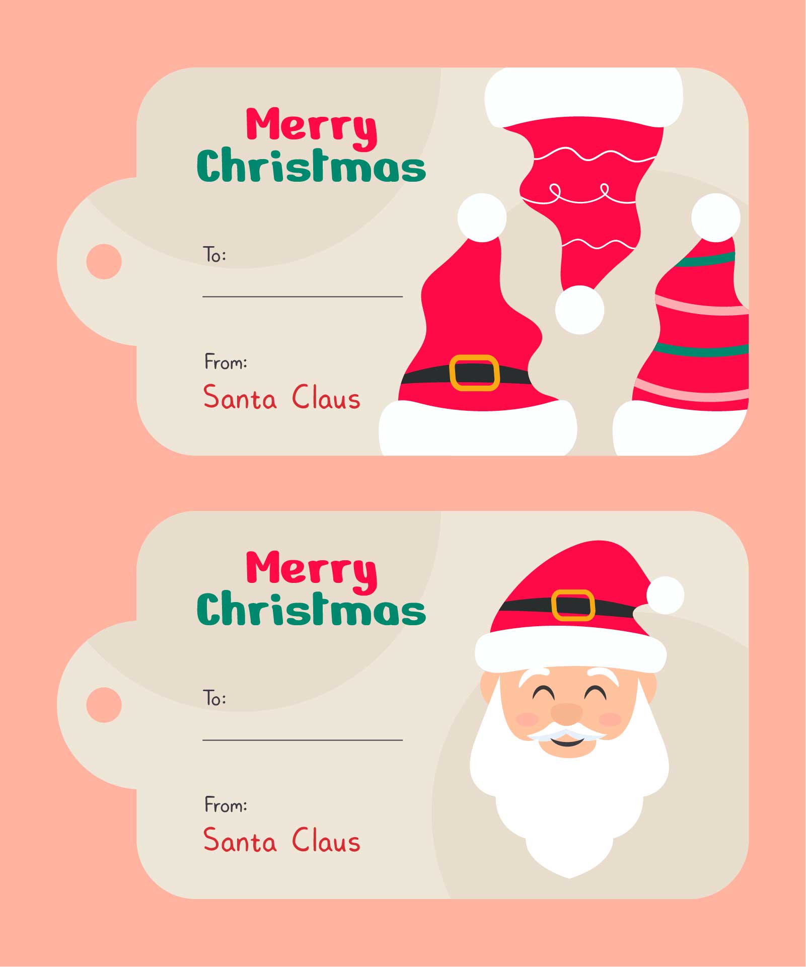 Printable Gift Tags From Santa
