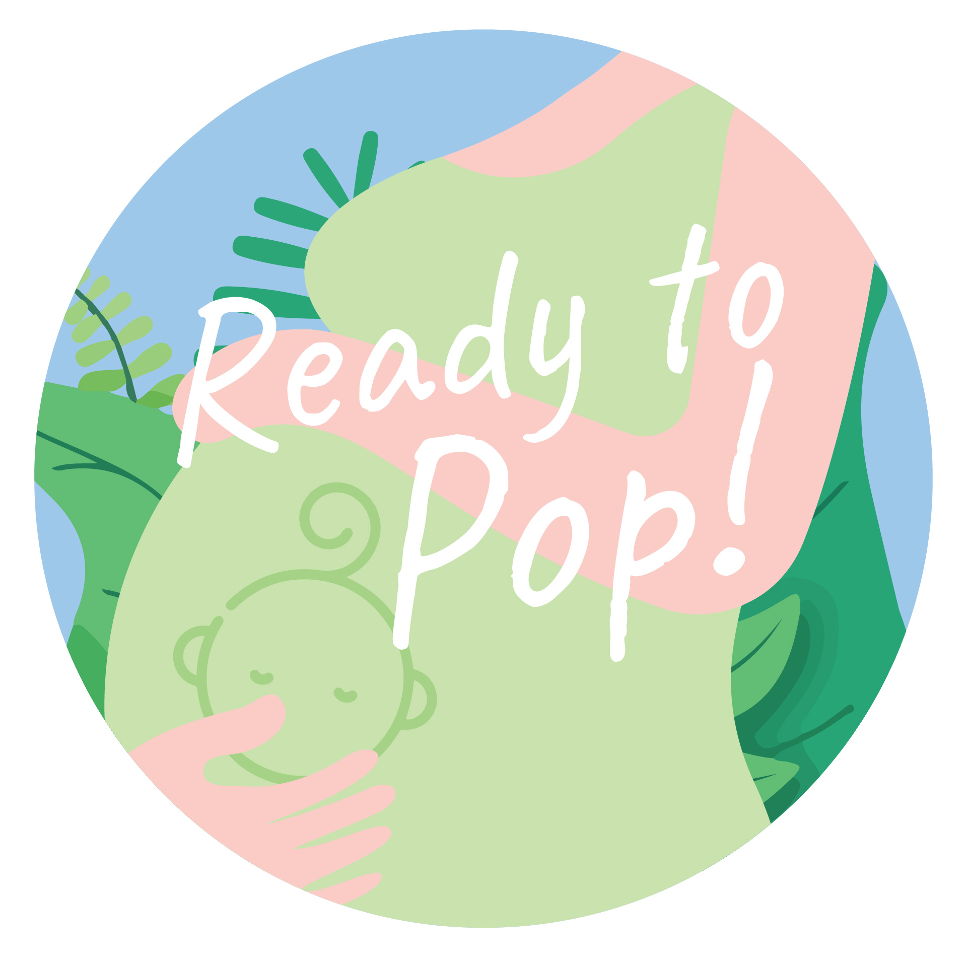 Ready to Pop Baby Shower Labels