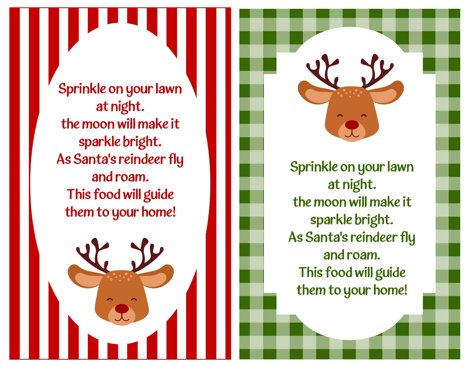 Reindeer Food Poem Printable