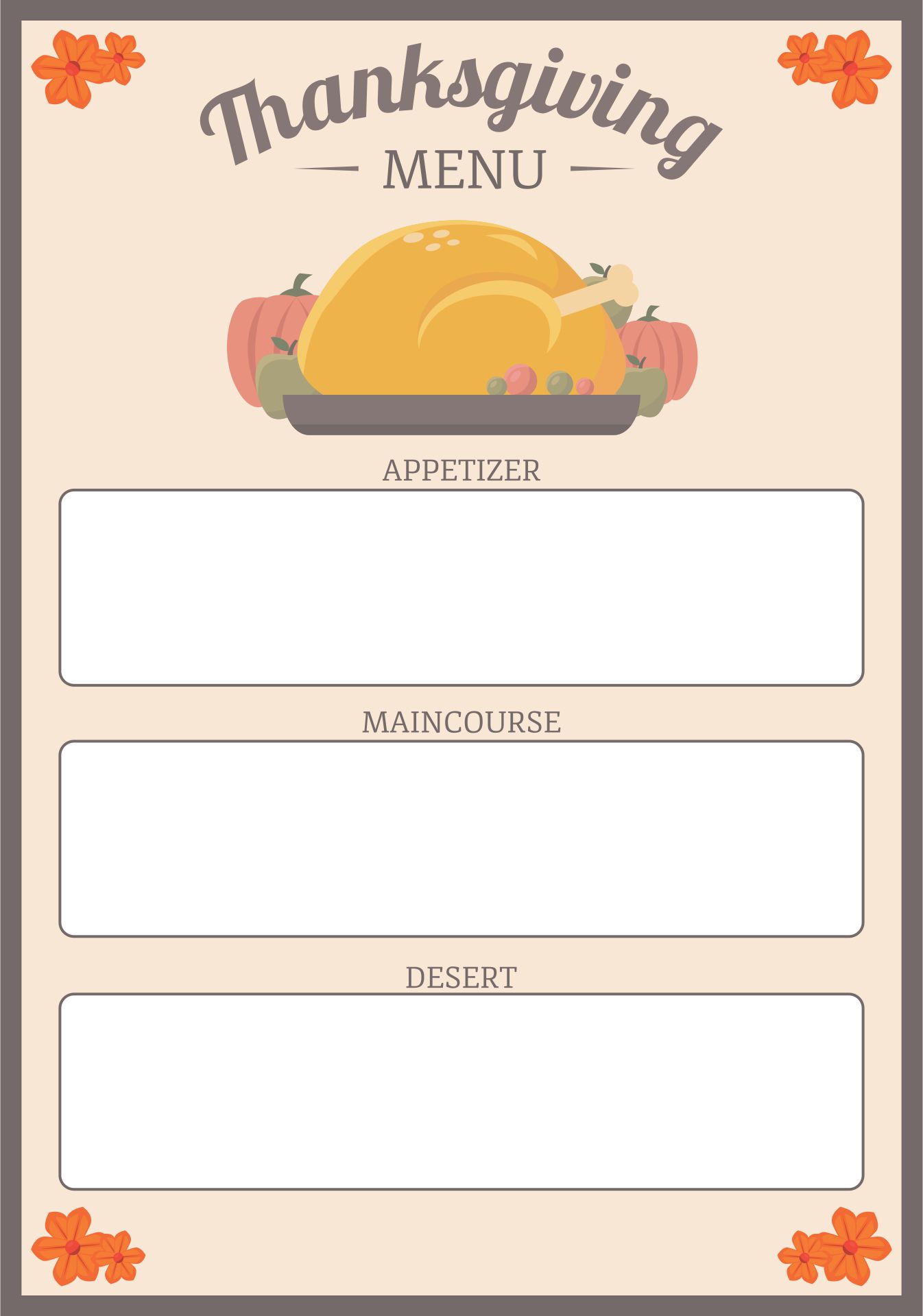 10 Best Printable Thanksgiving Menu Blank Template PDF for Free at ...