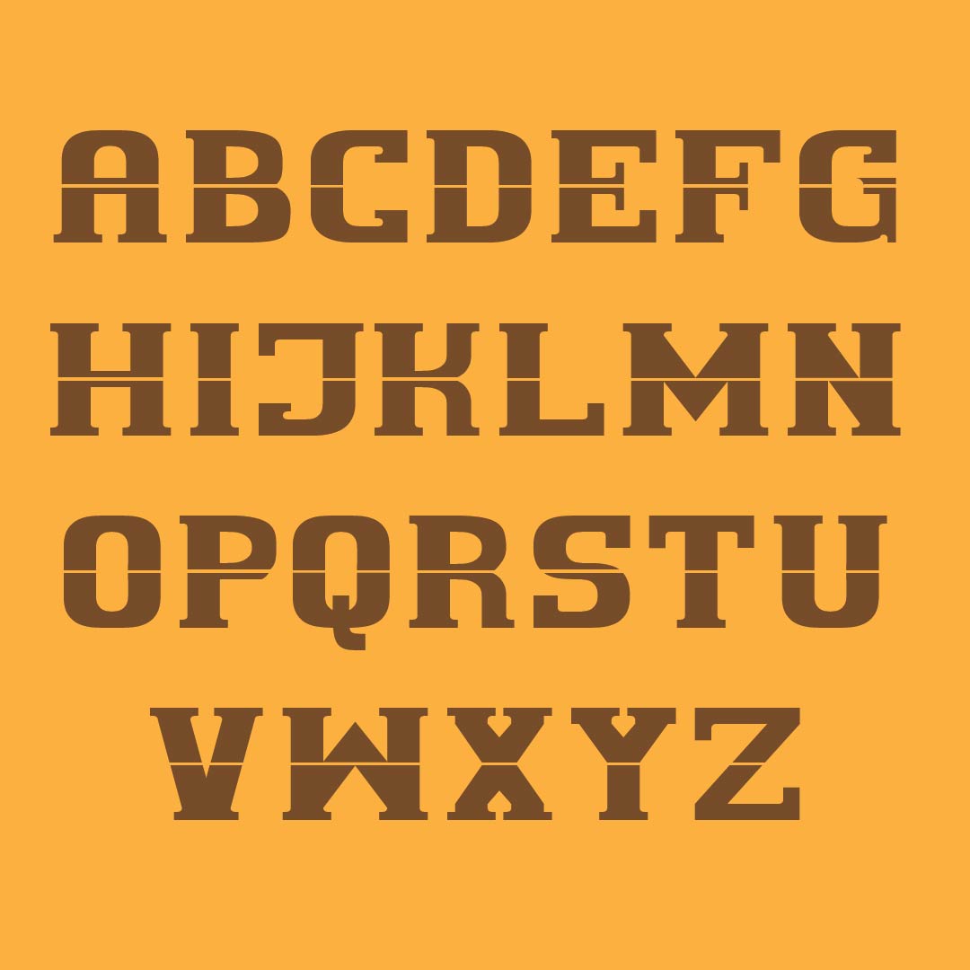 Western Alphabet Letter Stencils