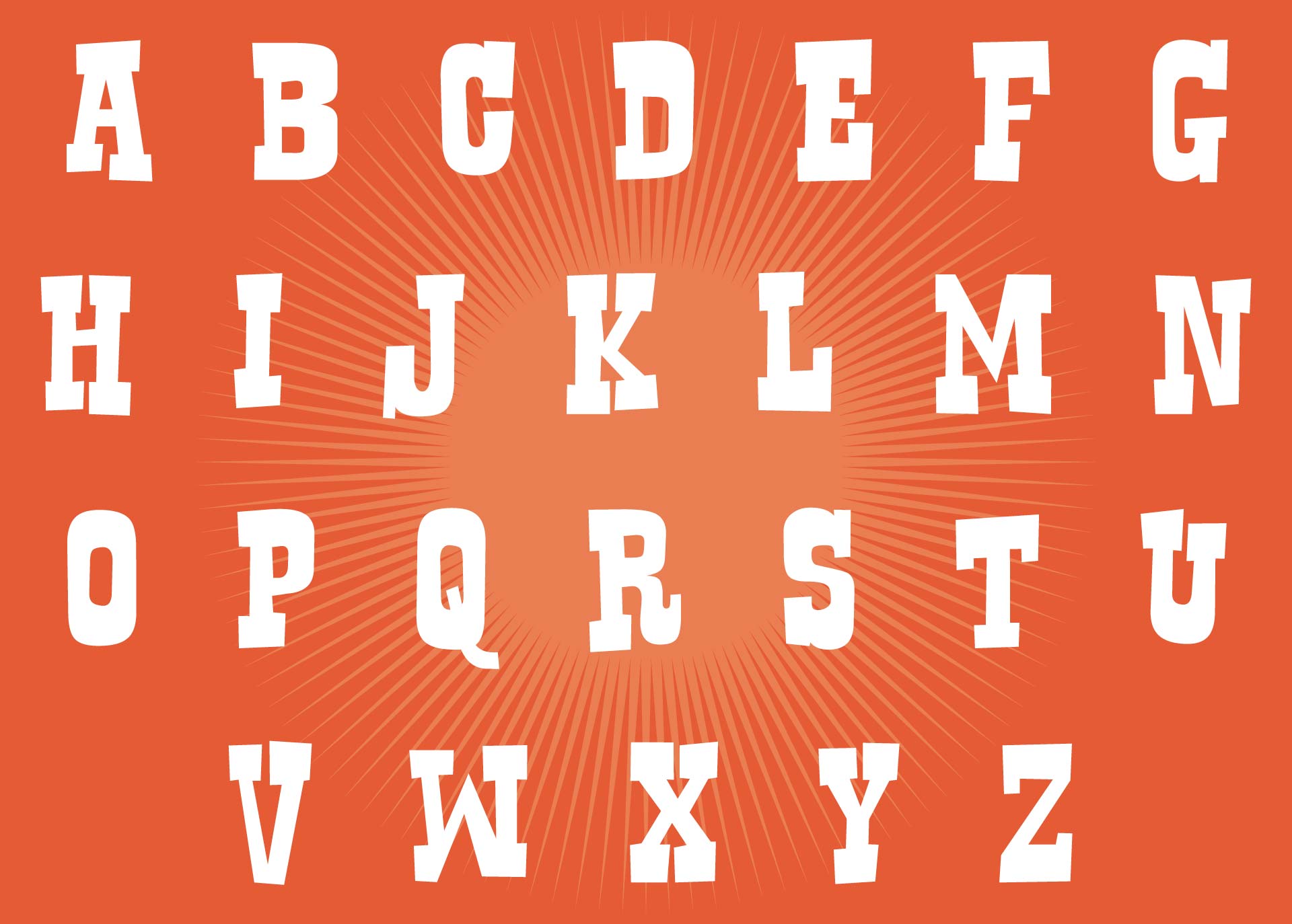 Western Font Alphabet Letters