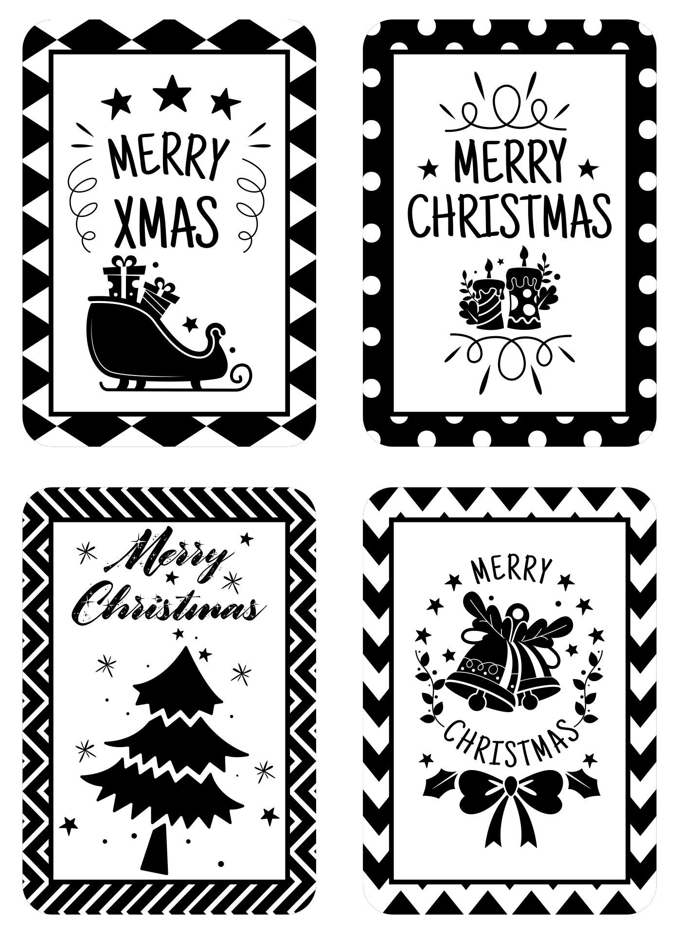 Black And White Gift Tags Printable Black And White Gift Tags Printable