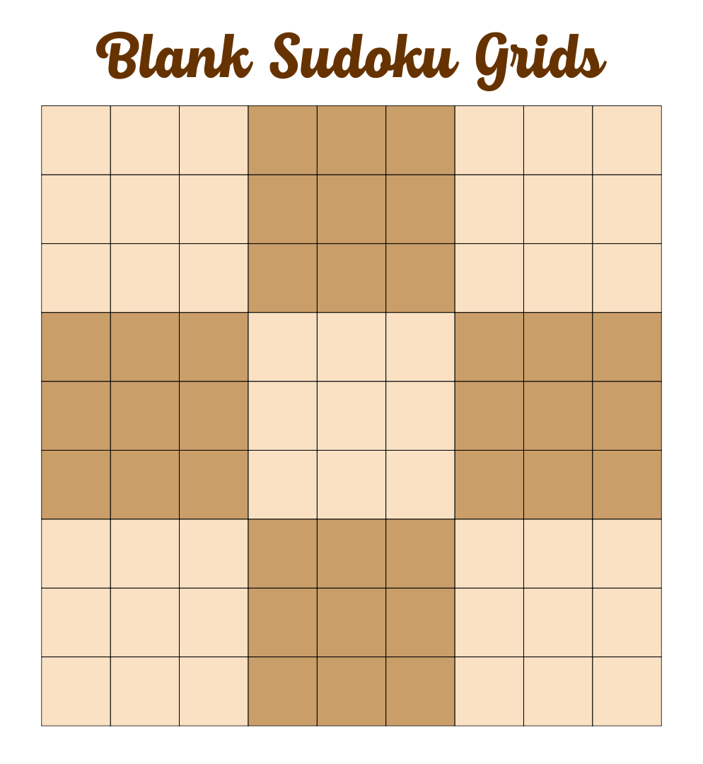 Blank Sudoku Puzzle Grids