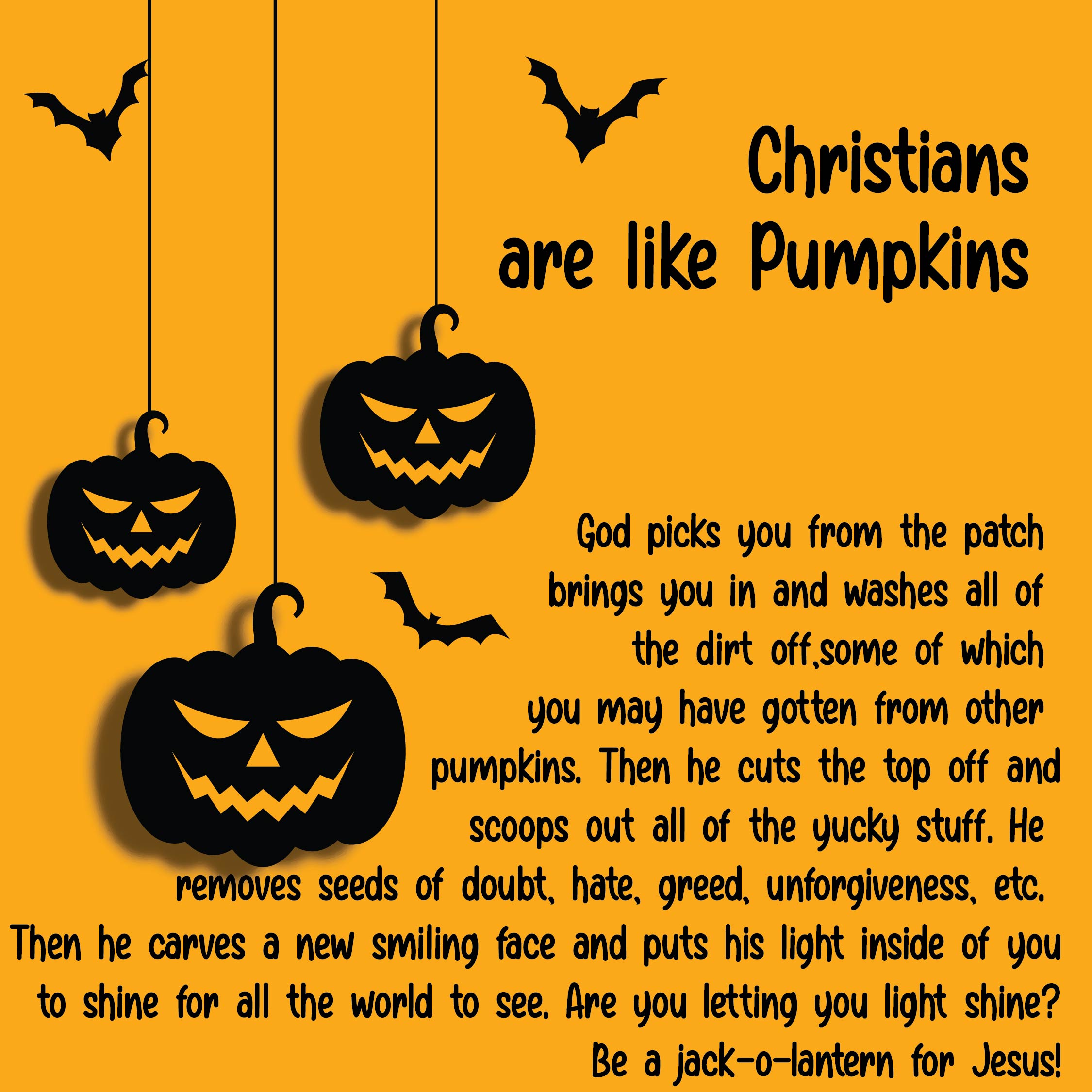 Christian Pumpkin Poem Printable