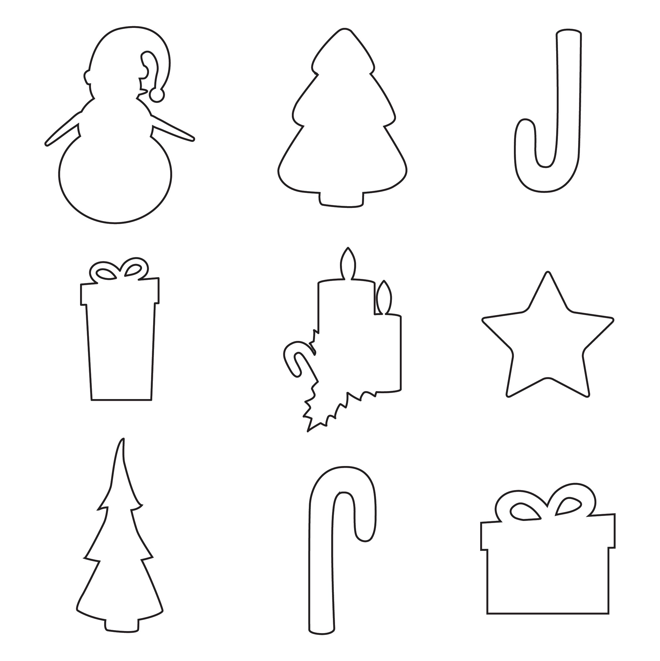 Printable Christmas Shapes to Cut Out