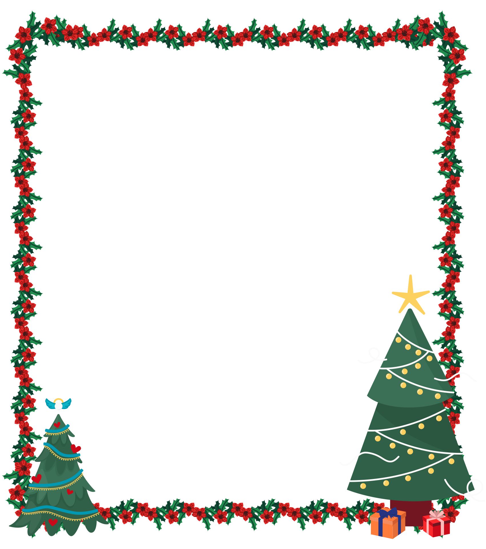 10 Best Printable Christmas Borders Landscape PDF For Free At Printablee