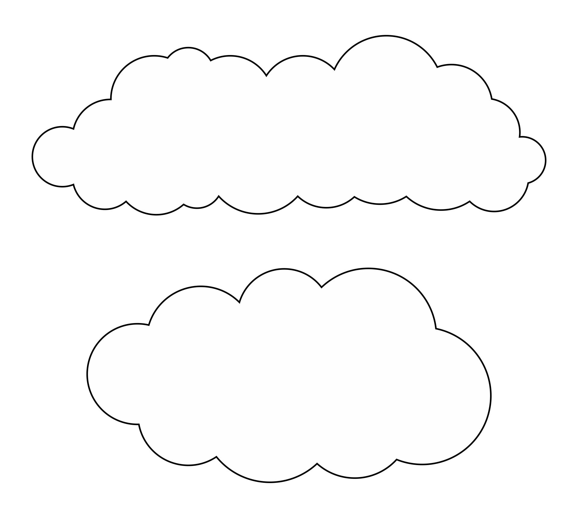 Large Printable Cloud Template