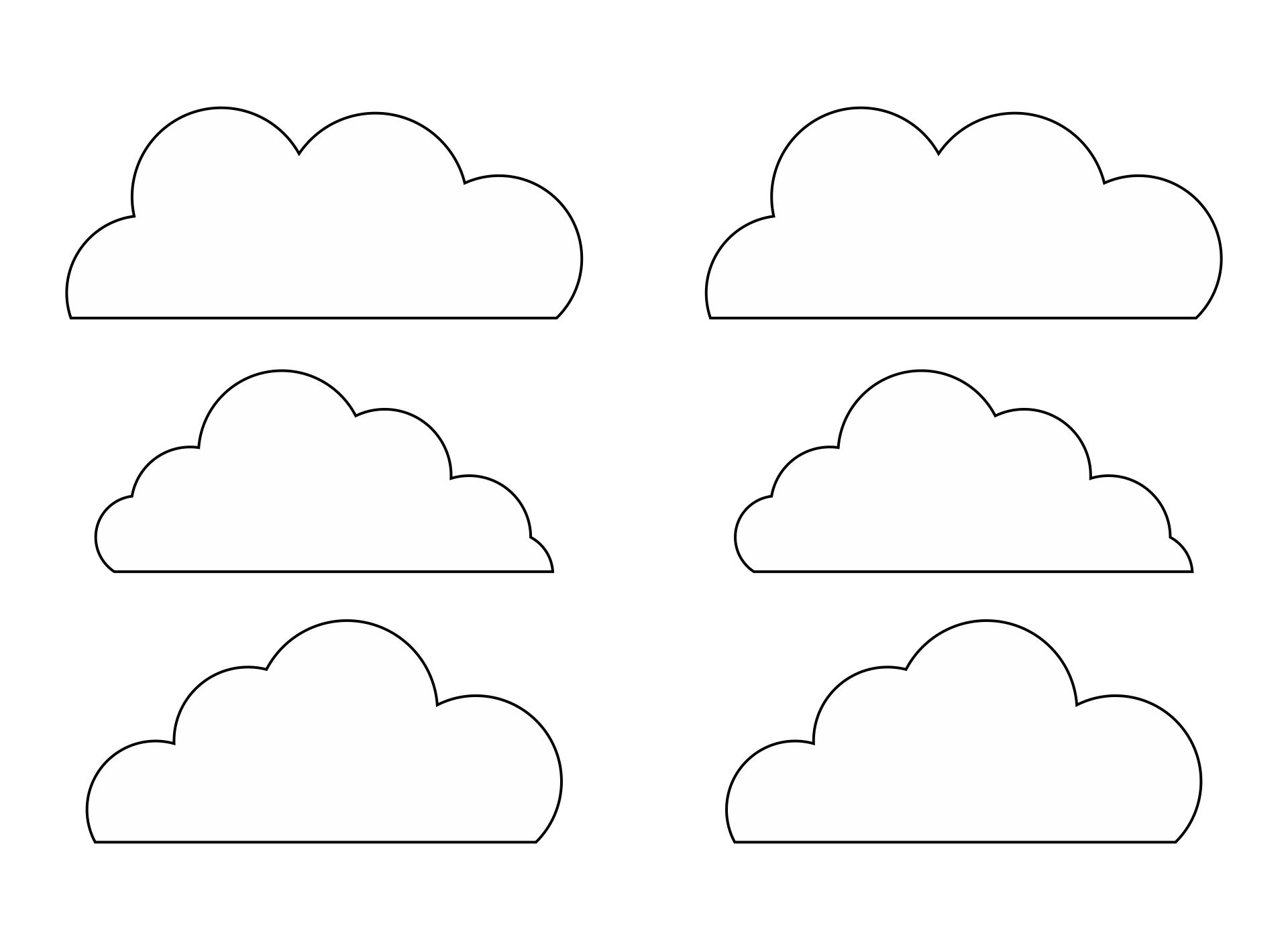 Printable Clouds Templates