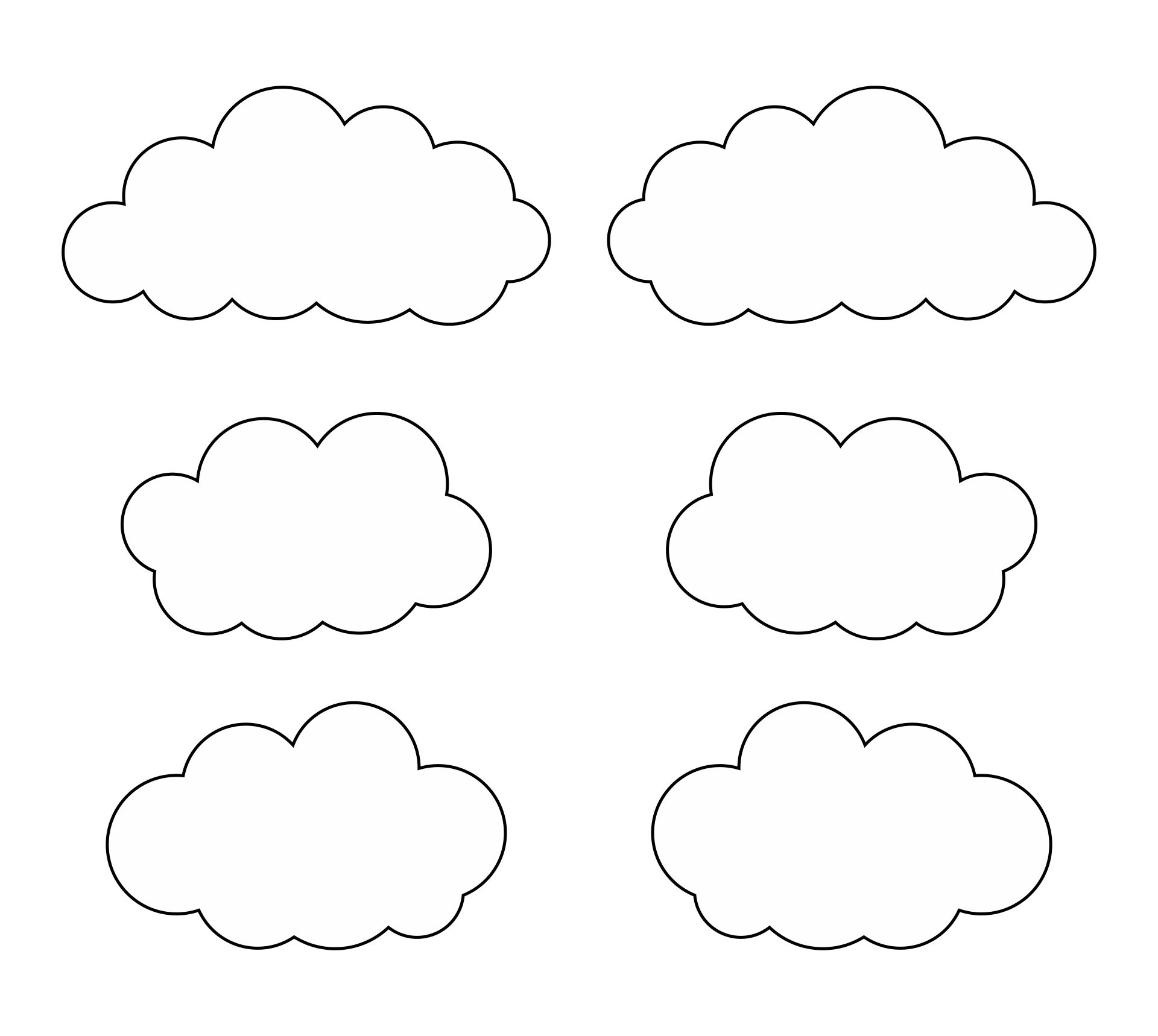 Large Cloud Template 10 Free PDF Printables Printablee cloud-template