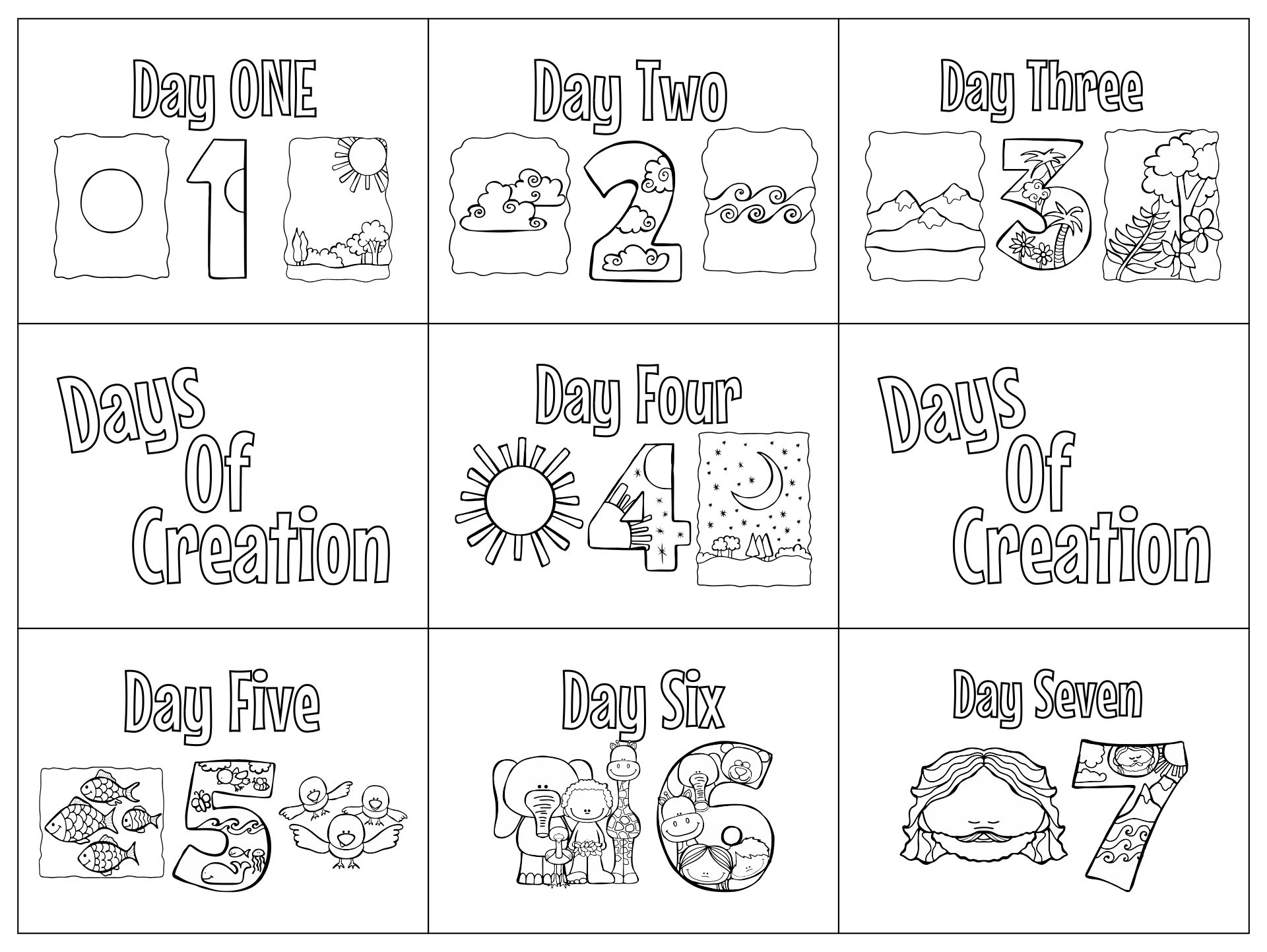 7 Day Days Of Creation Printables Printable Word Searches