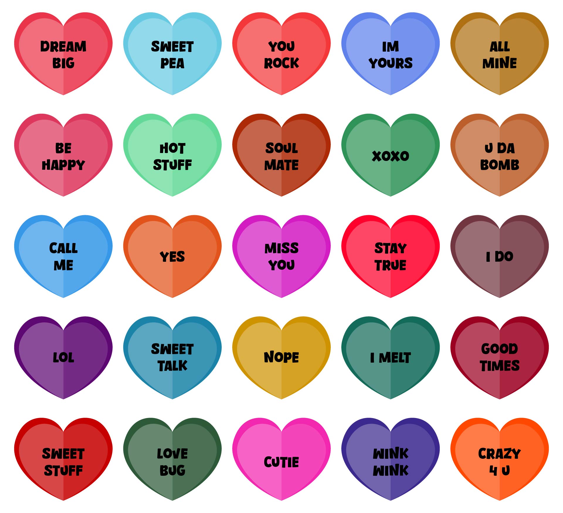 Printable Hearts With Sayings