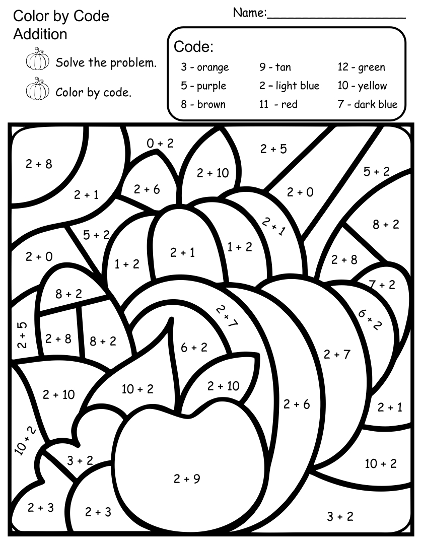  Printable Thanksgiving Math Worksheets