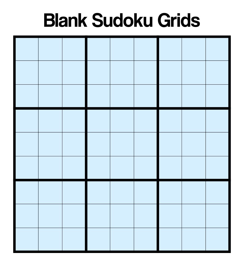 Print Blank Sudoku Grid