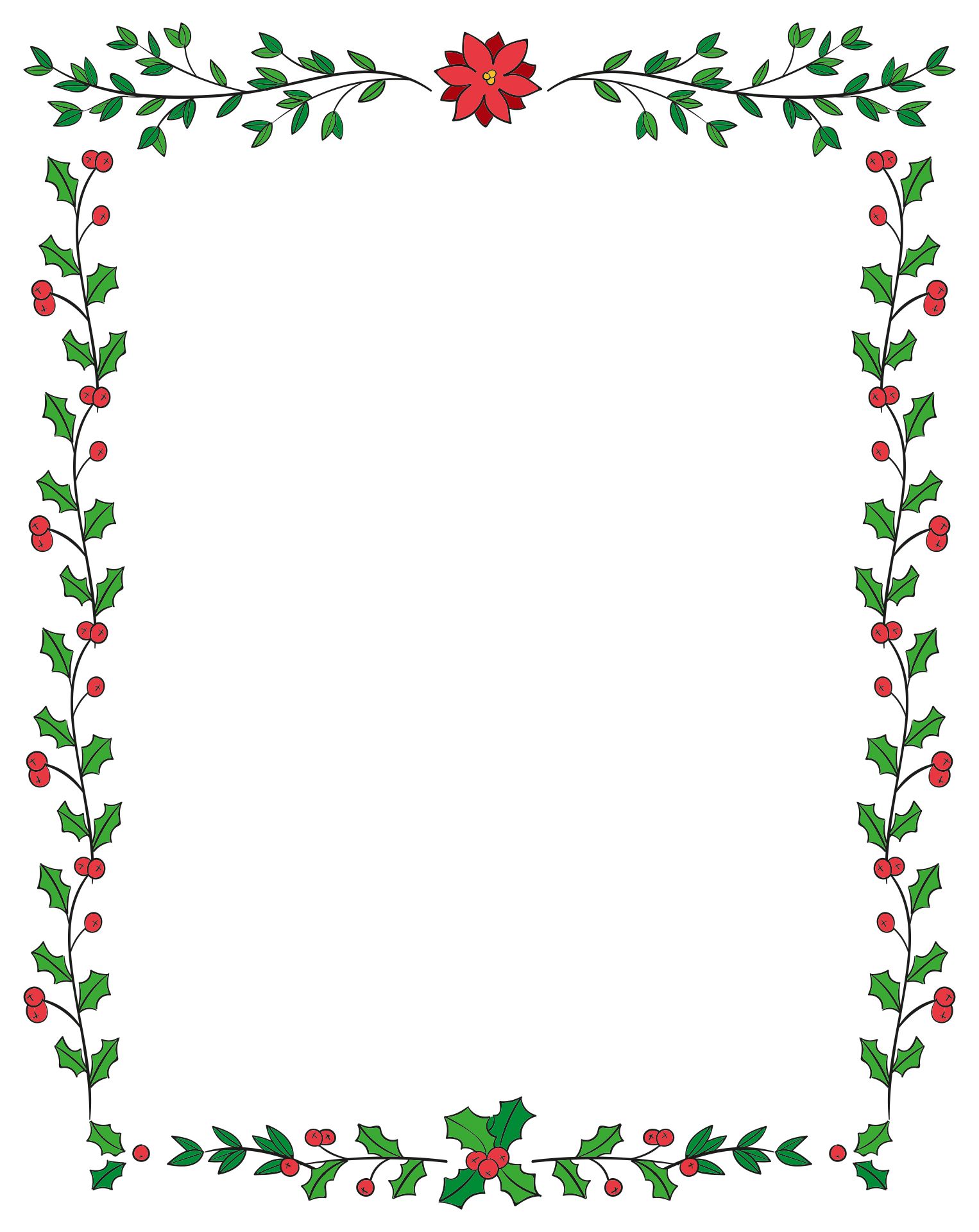 Printable Christmas Border Design