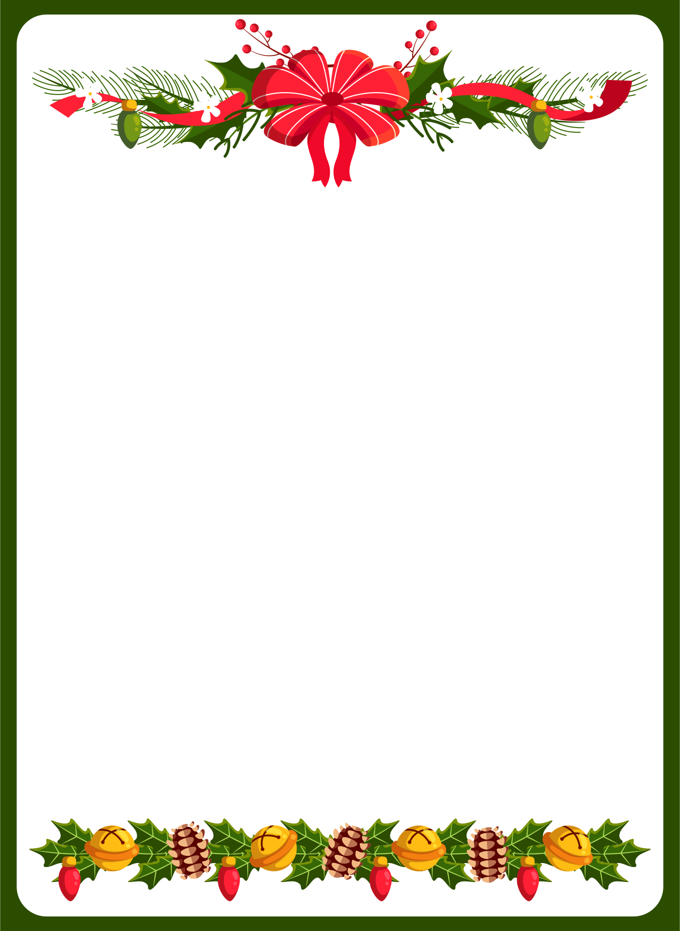 10 Best Printable Christmas Borders Landscape PDF For Free At Printablee