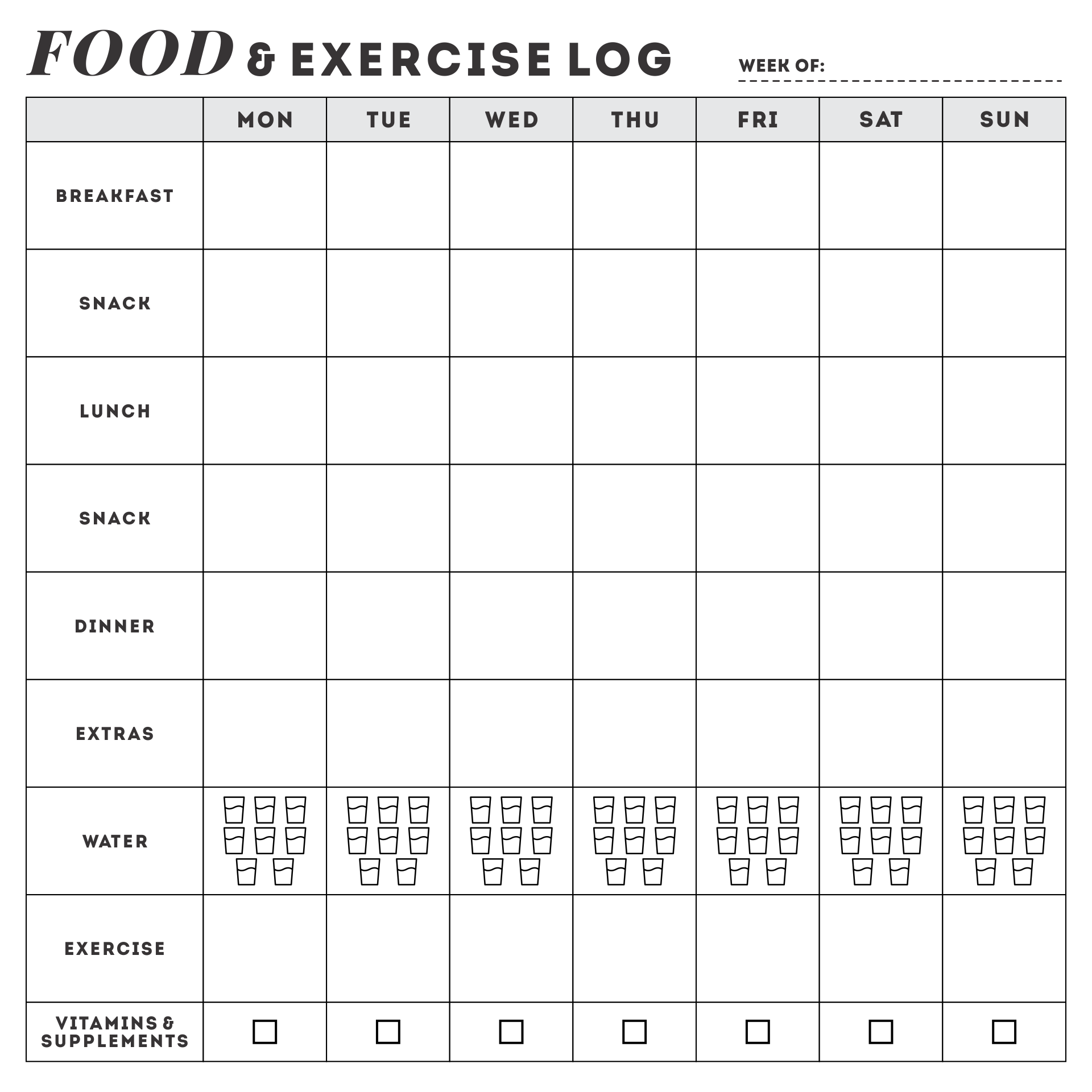 Food Log Sheets 10 Free PDF Printables Printablee food-log-sheets-10-free-pdf-printables-printablee