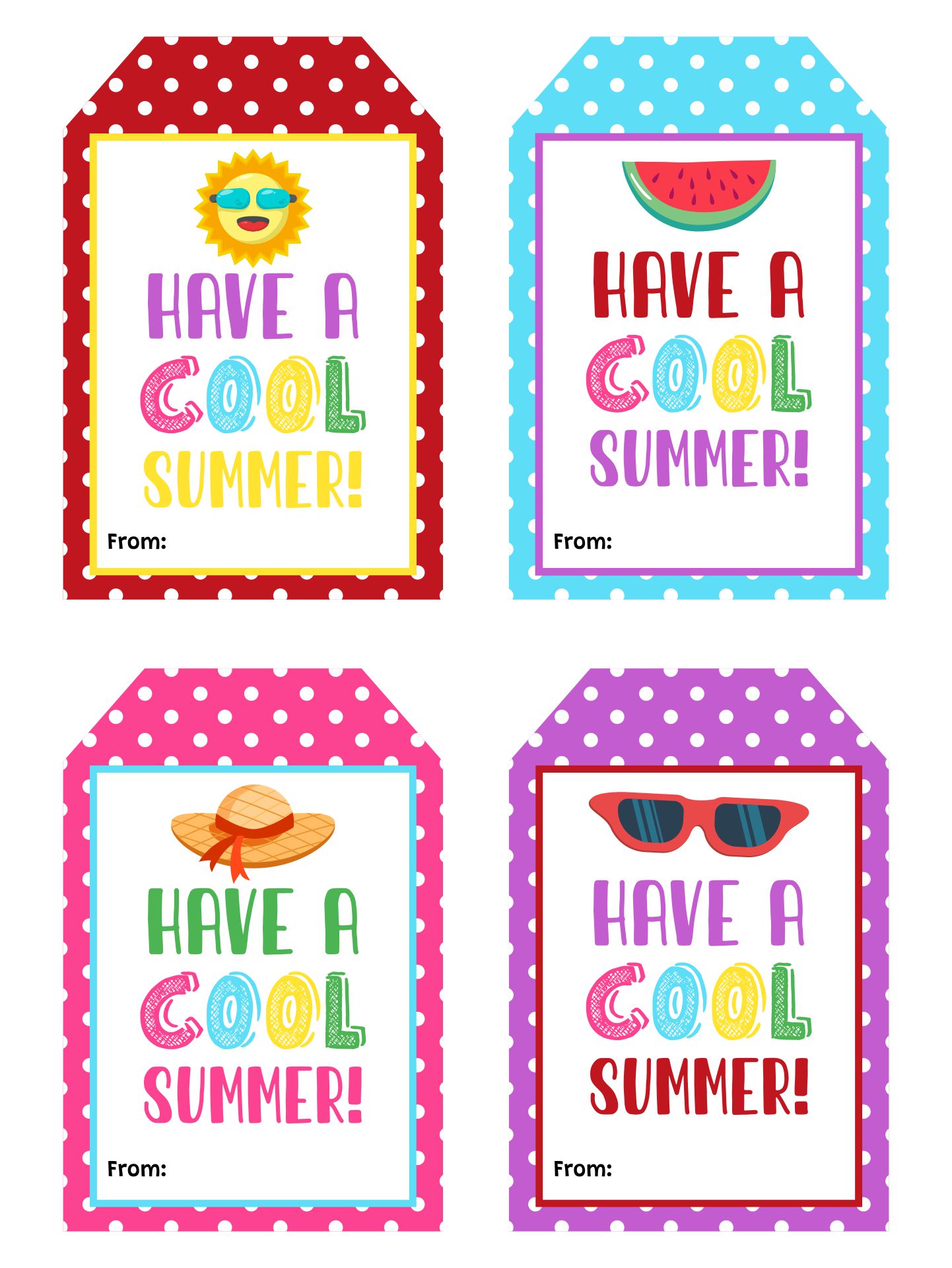 Have a Cool Summer Printable Tag