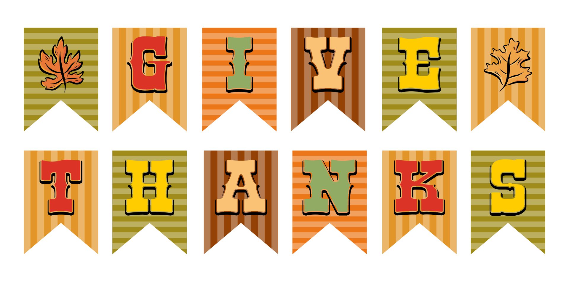 Thanksgiving Fall Banners Printables