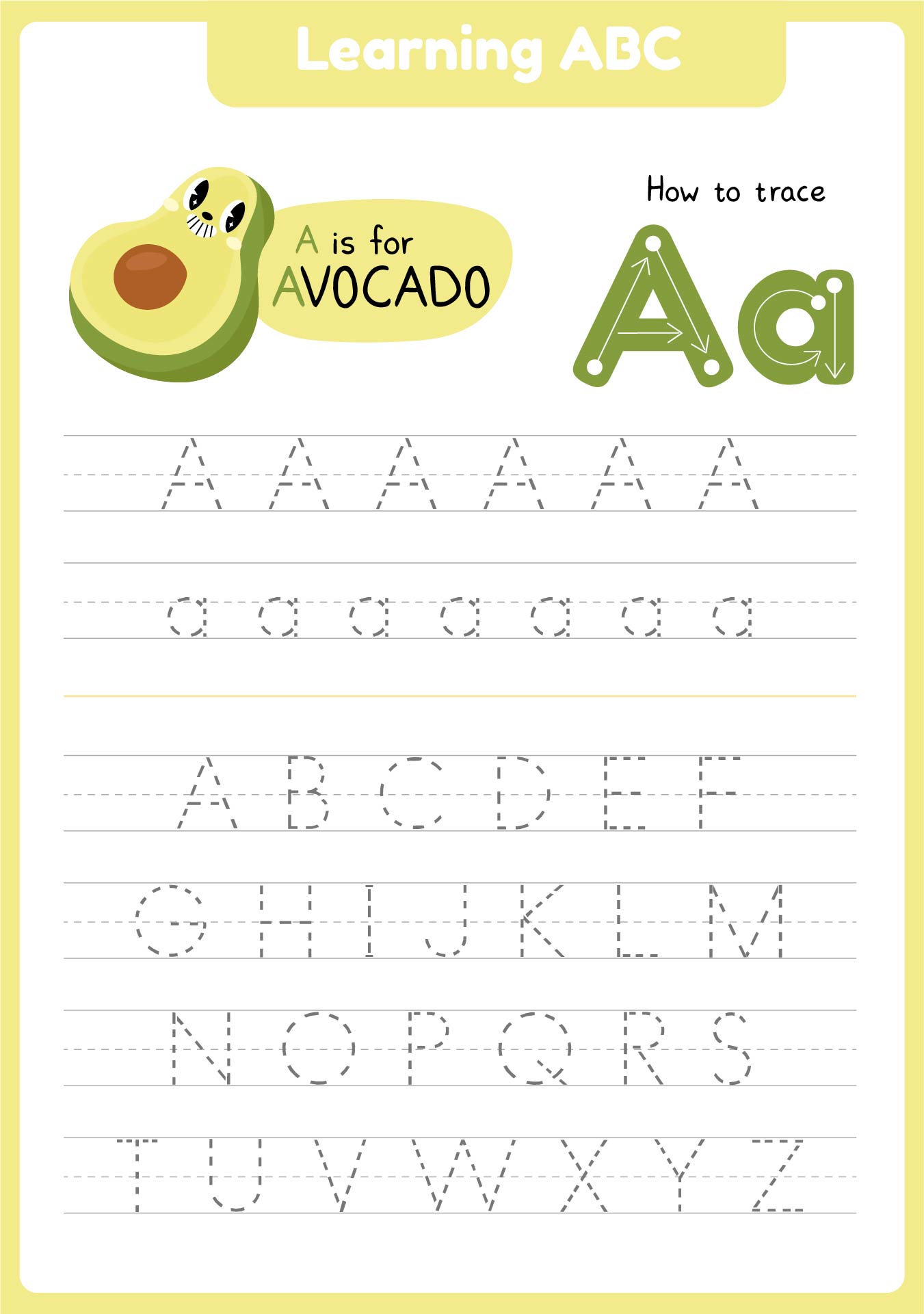 6 Best Free Printable Alphabet Tracing Letters ...