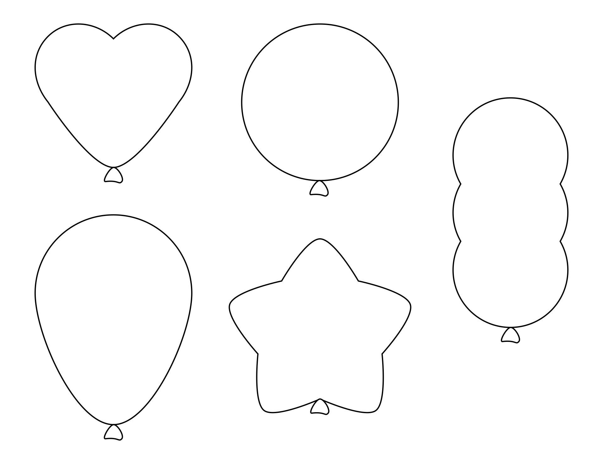 10 best balloon outline printable printableecom